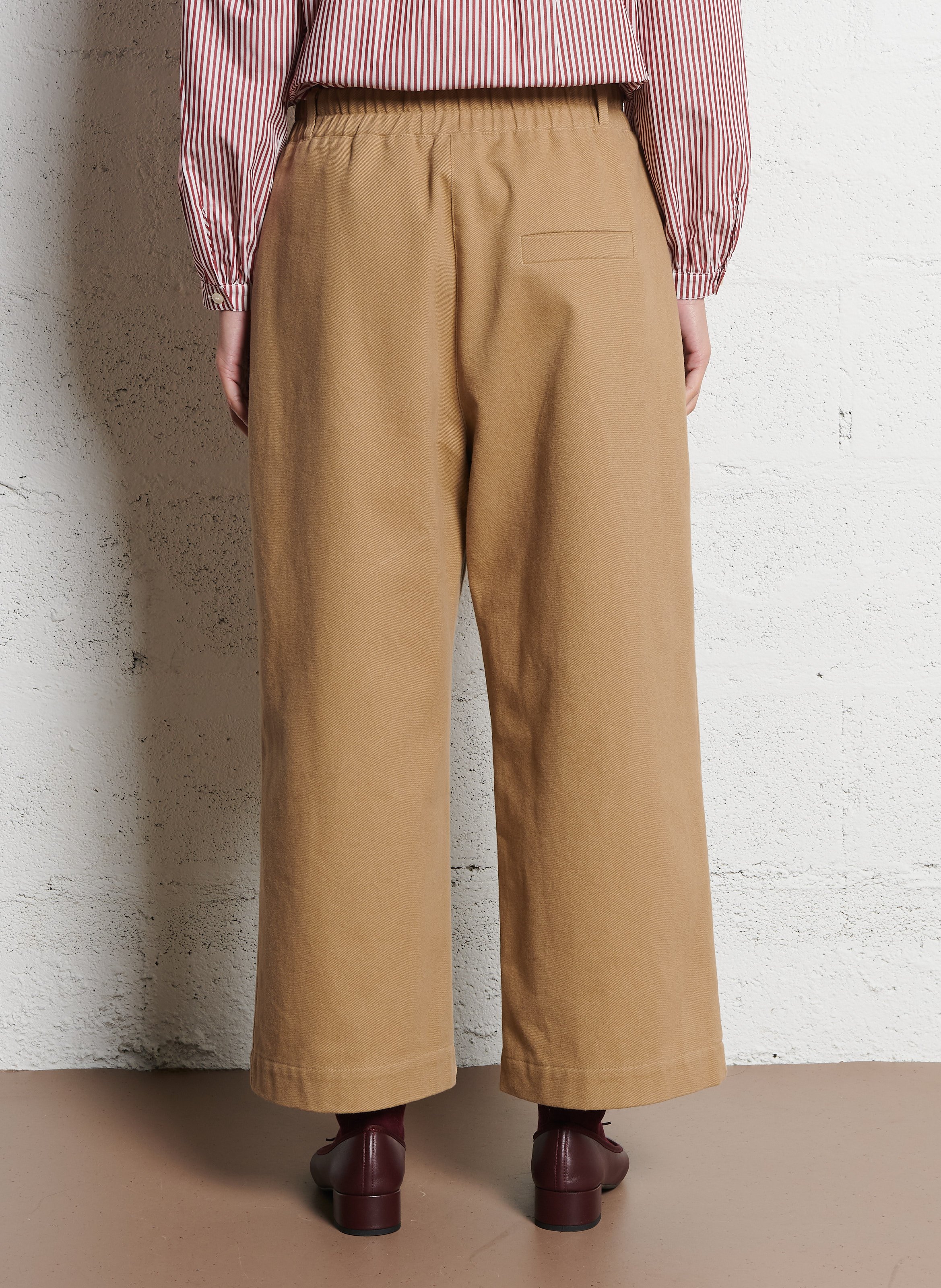 Wide cotton trousers  SUZIE WINKLE Beige