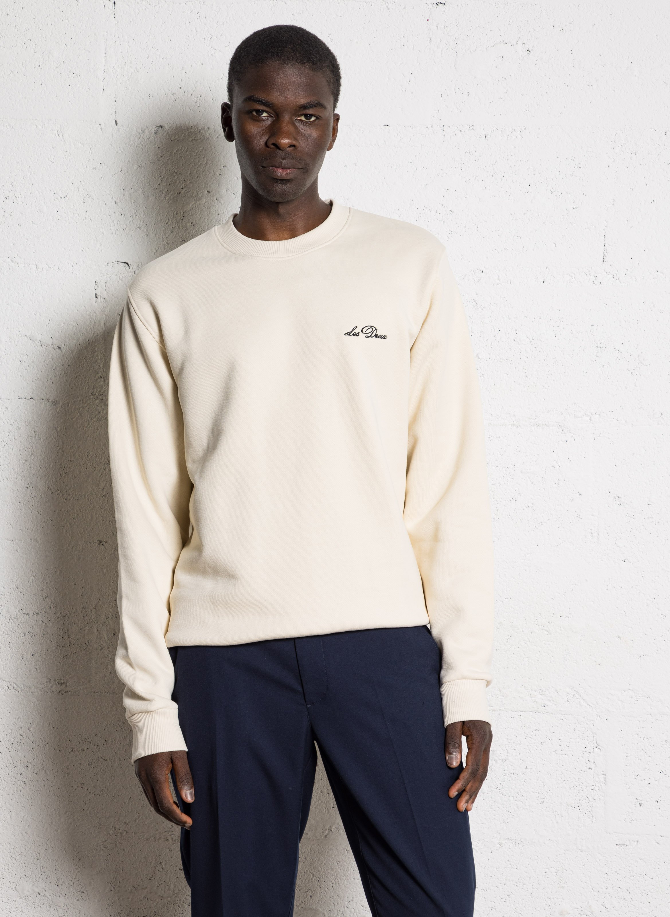 Oversized cotton sweatshirt LES DEUX Beige