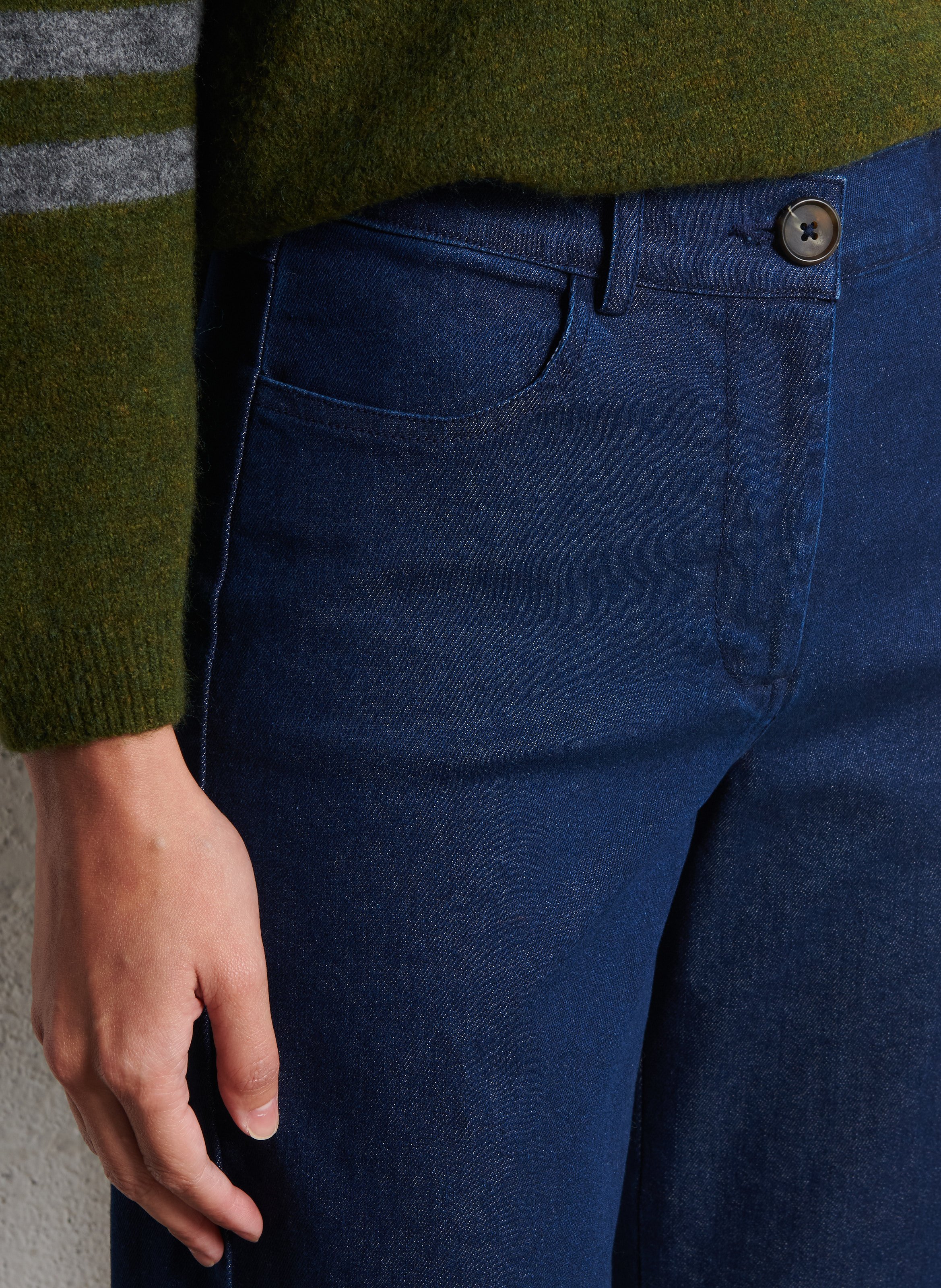 Jean droit en coton mélangé NICE THINGS Bleu