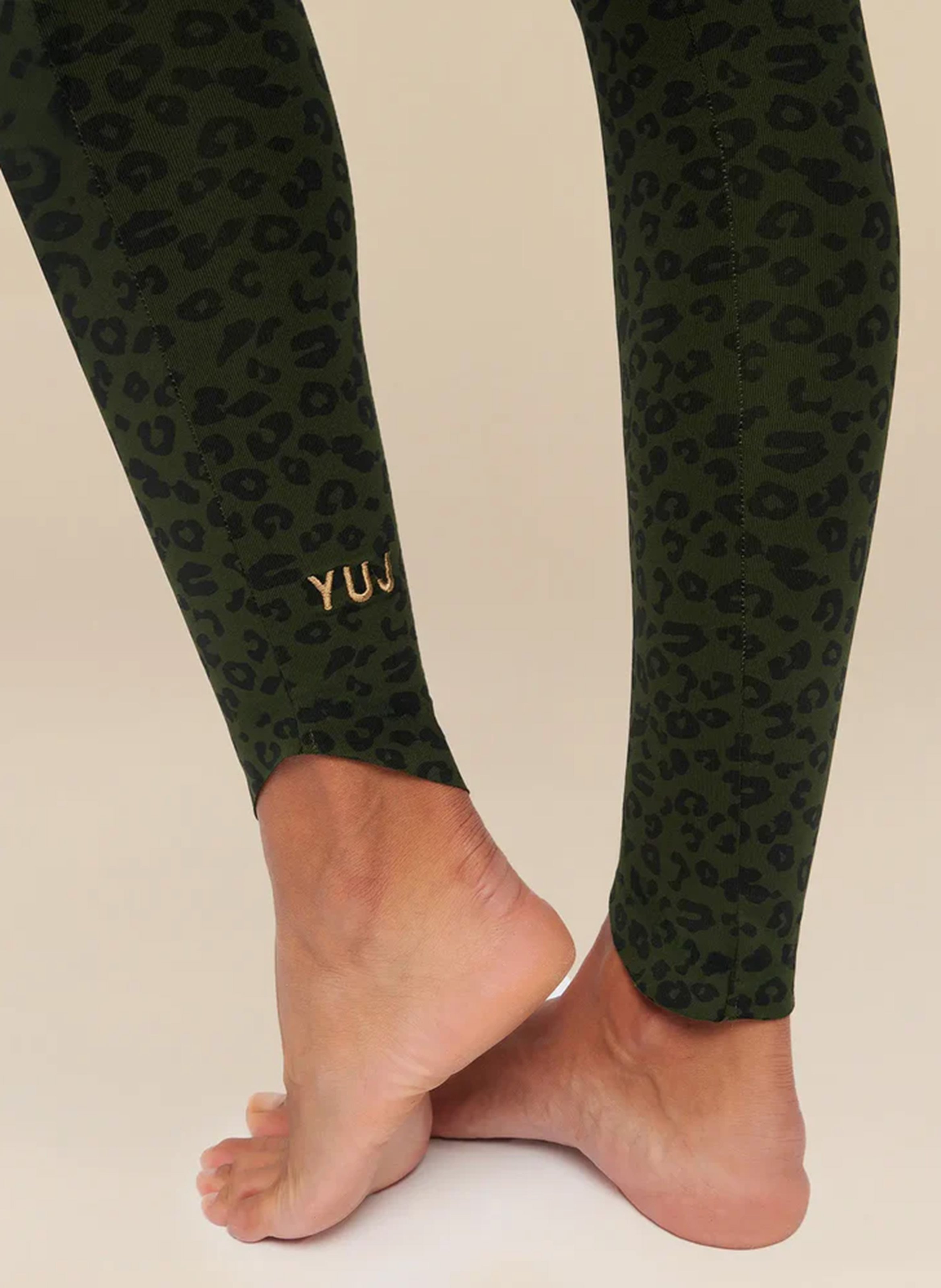 High-waisted leopard print yoga leggings YUJ YOGA PARIS Khaki