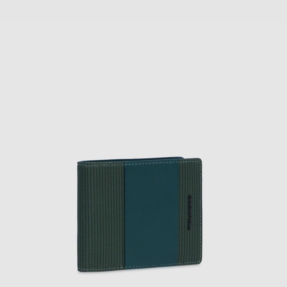 Portefeuille pour homme avec fenêtre d'identification relevable PIQUADRO Green