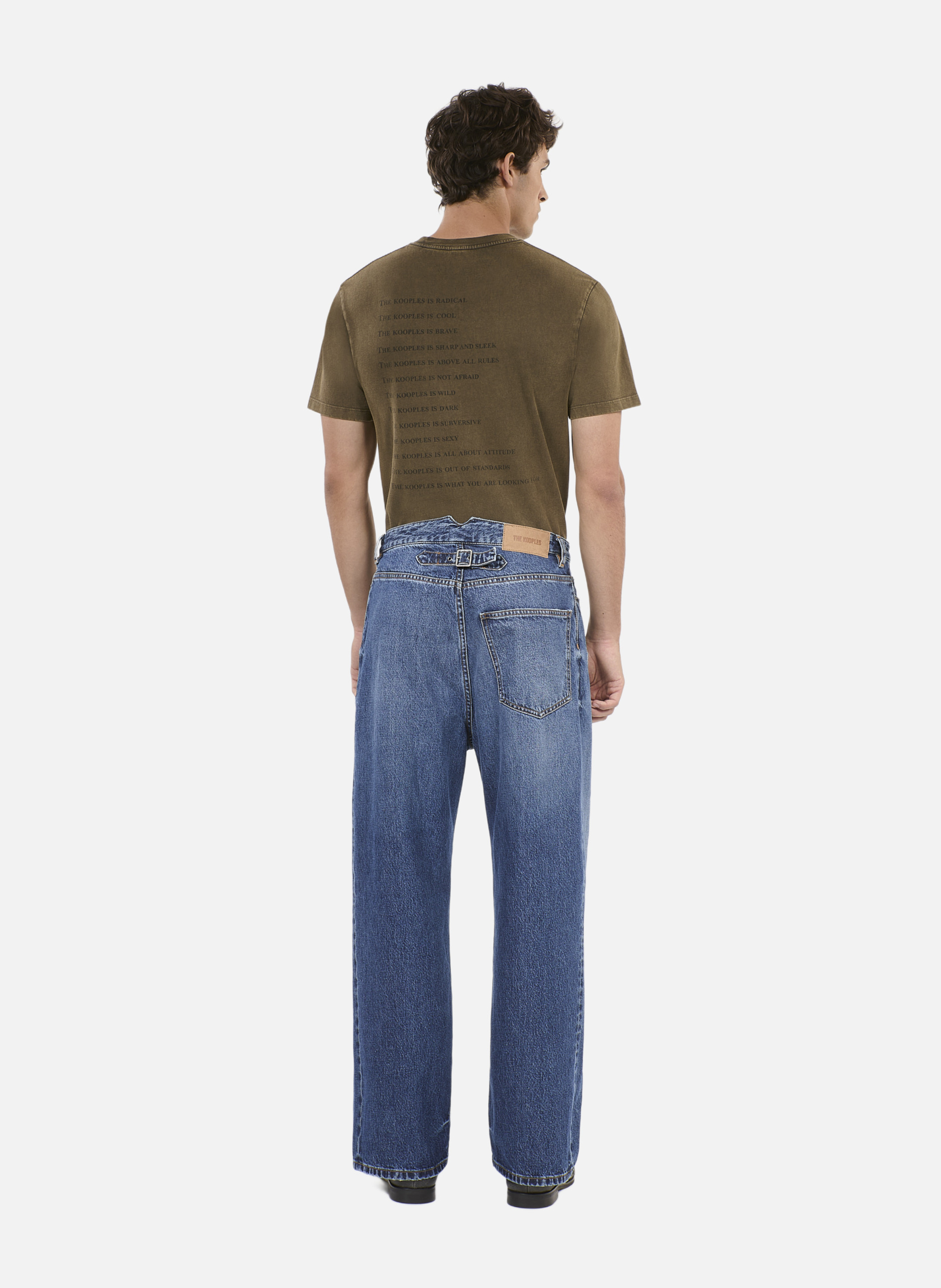 Straight cotton-blend pants THE KOOPLES Blue