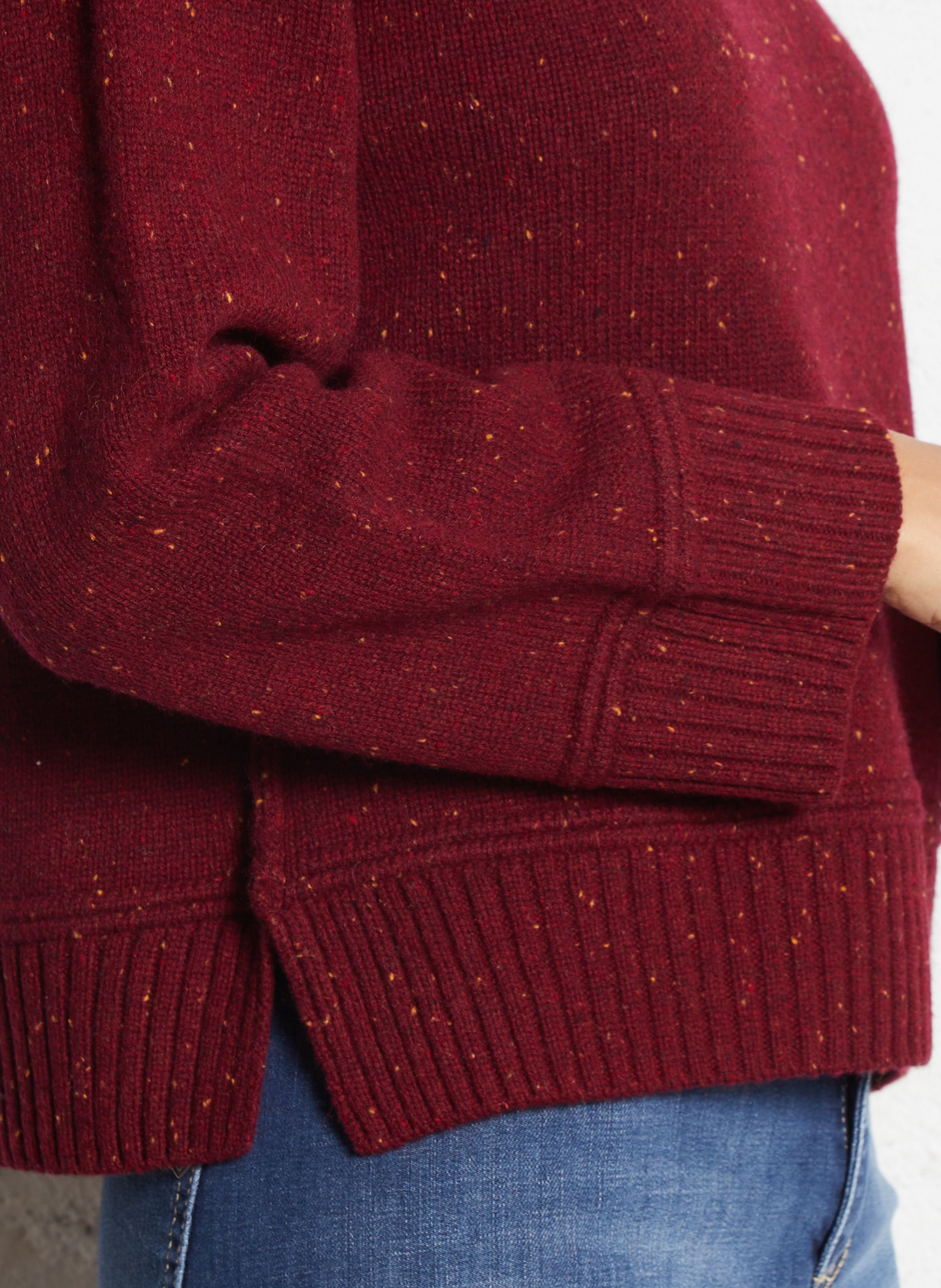 Pull col rond en laine MAISON 123 Rouge