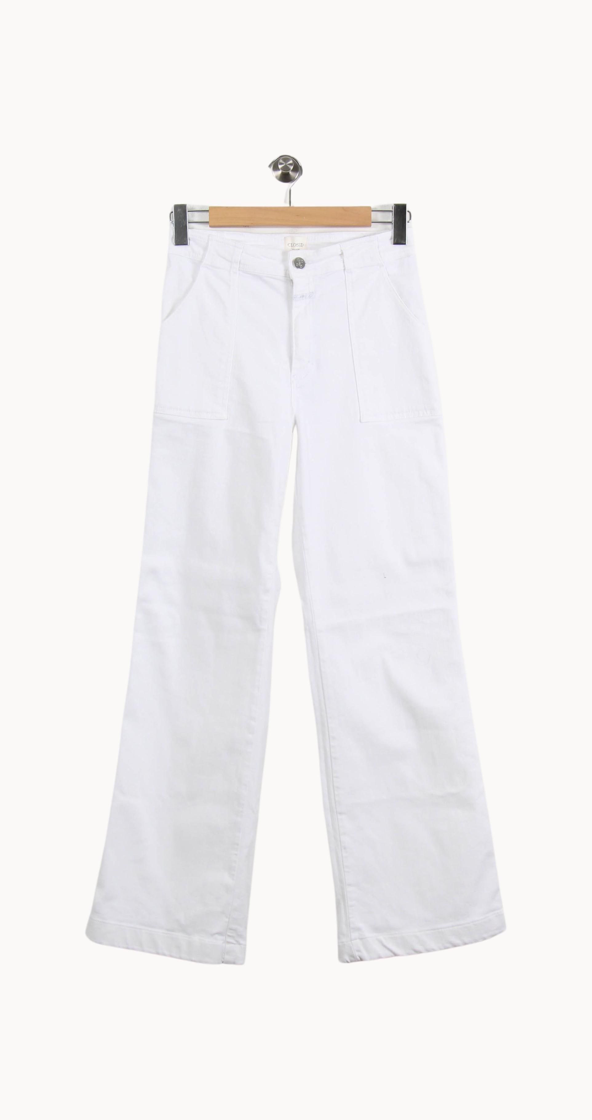 Cropped slim jeans with studs CLOSED - Seconde Main White