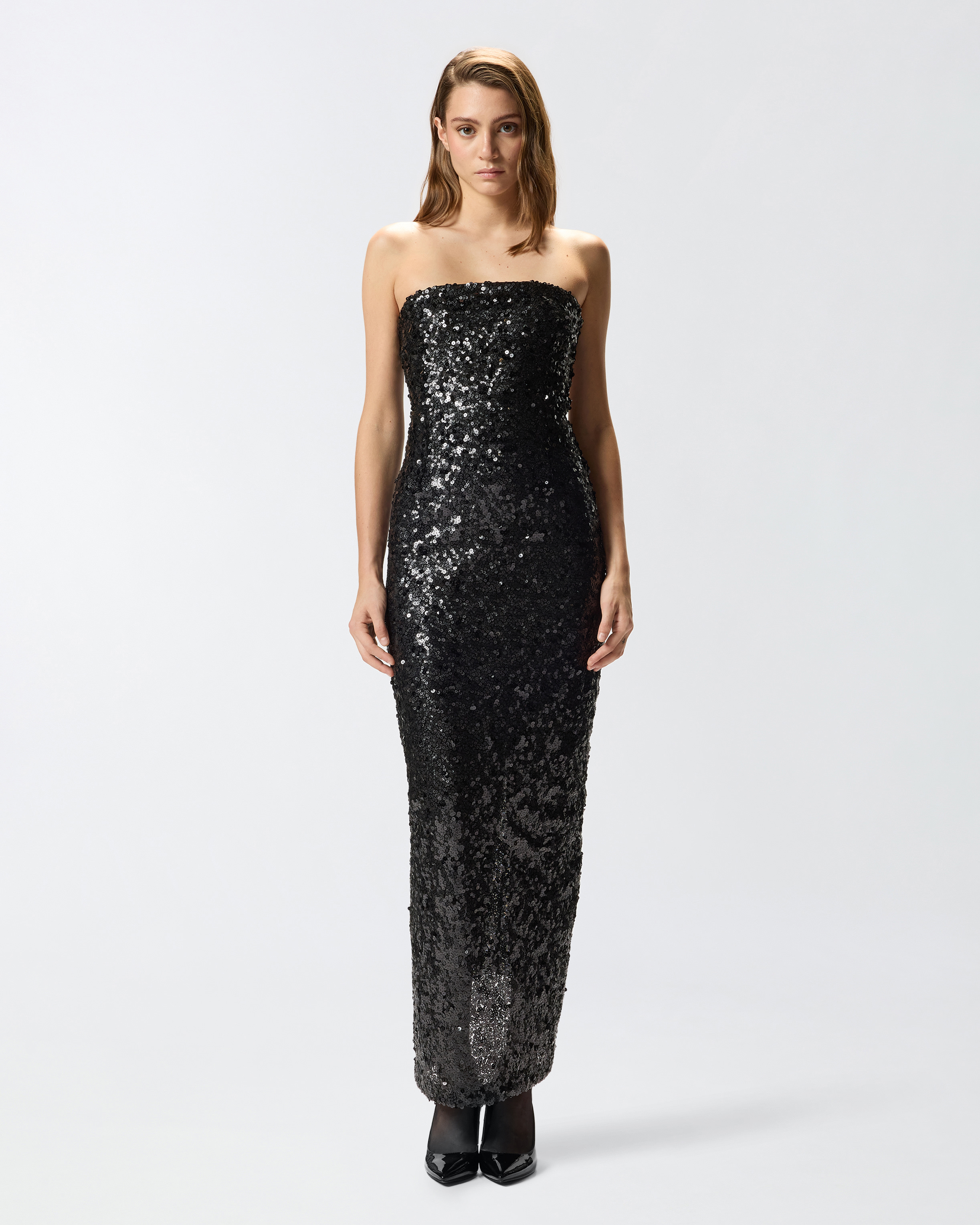 Long dress with sequins PINKO Black