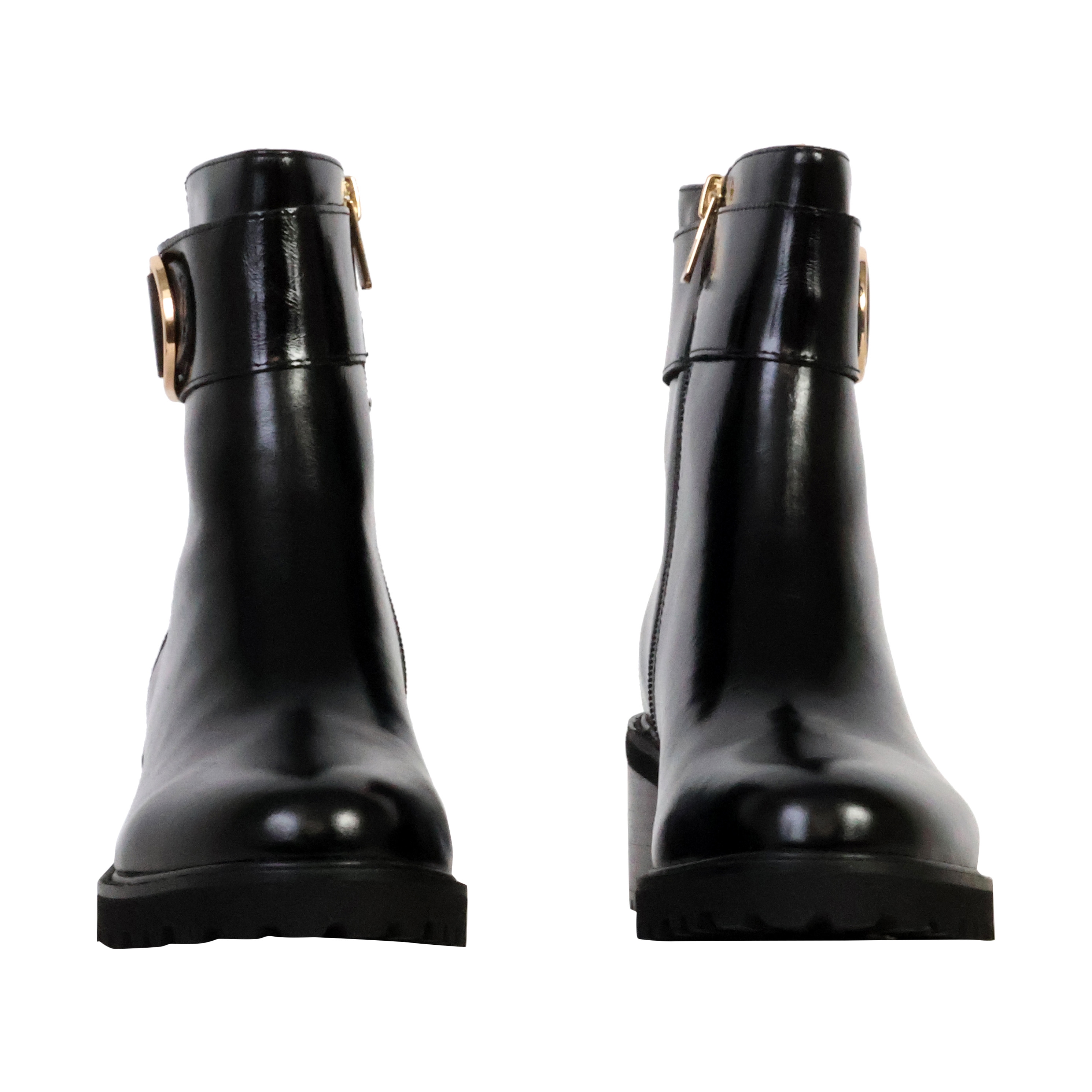 Quinn leather heeled ankle boot EMILIE KARSTON Black