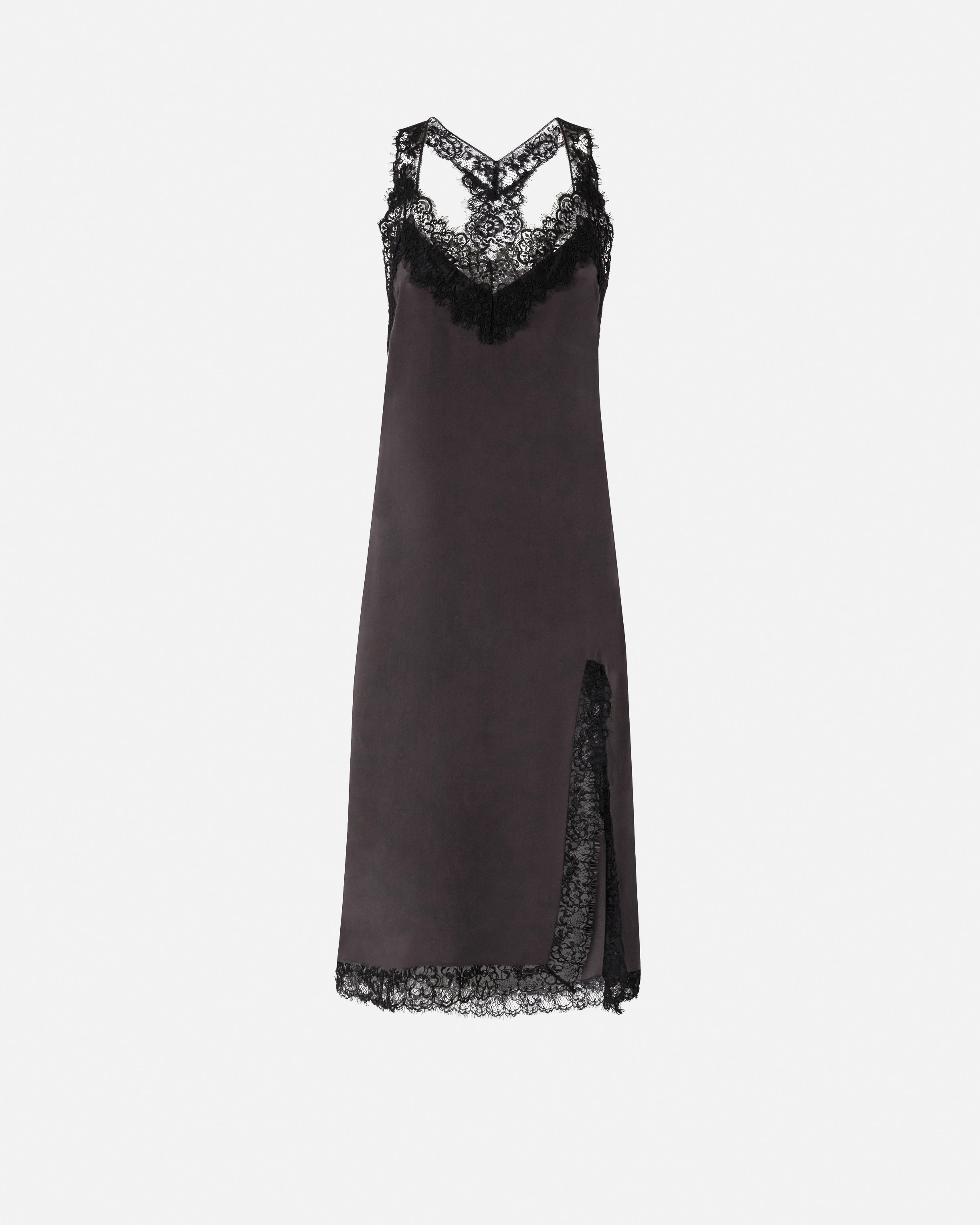 Silk and lace lingerie dress PINKO Brown