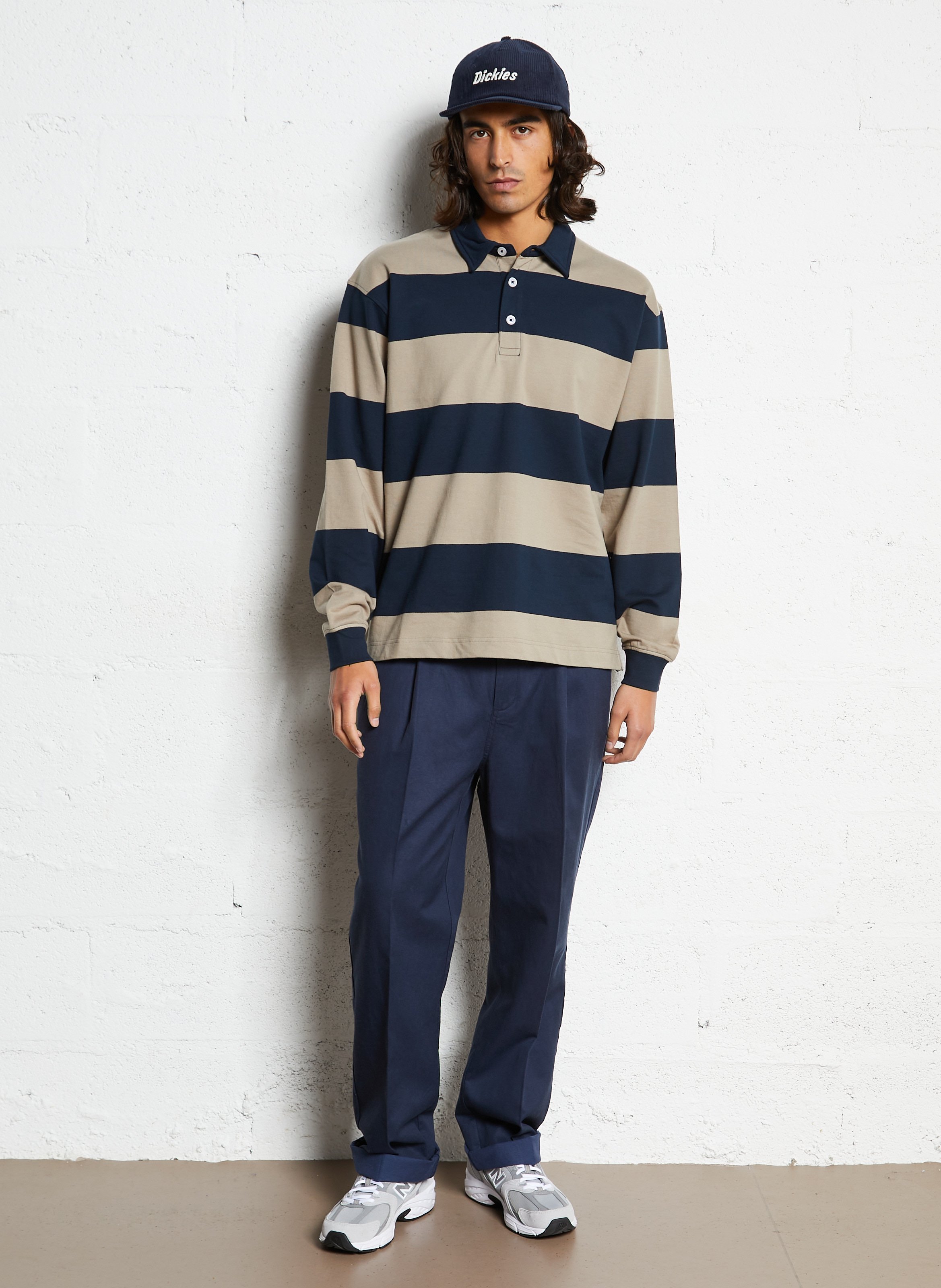 Polo droit en coton MINIMUM Bleu