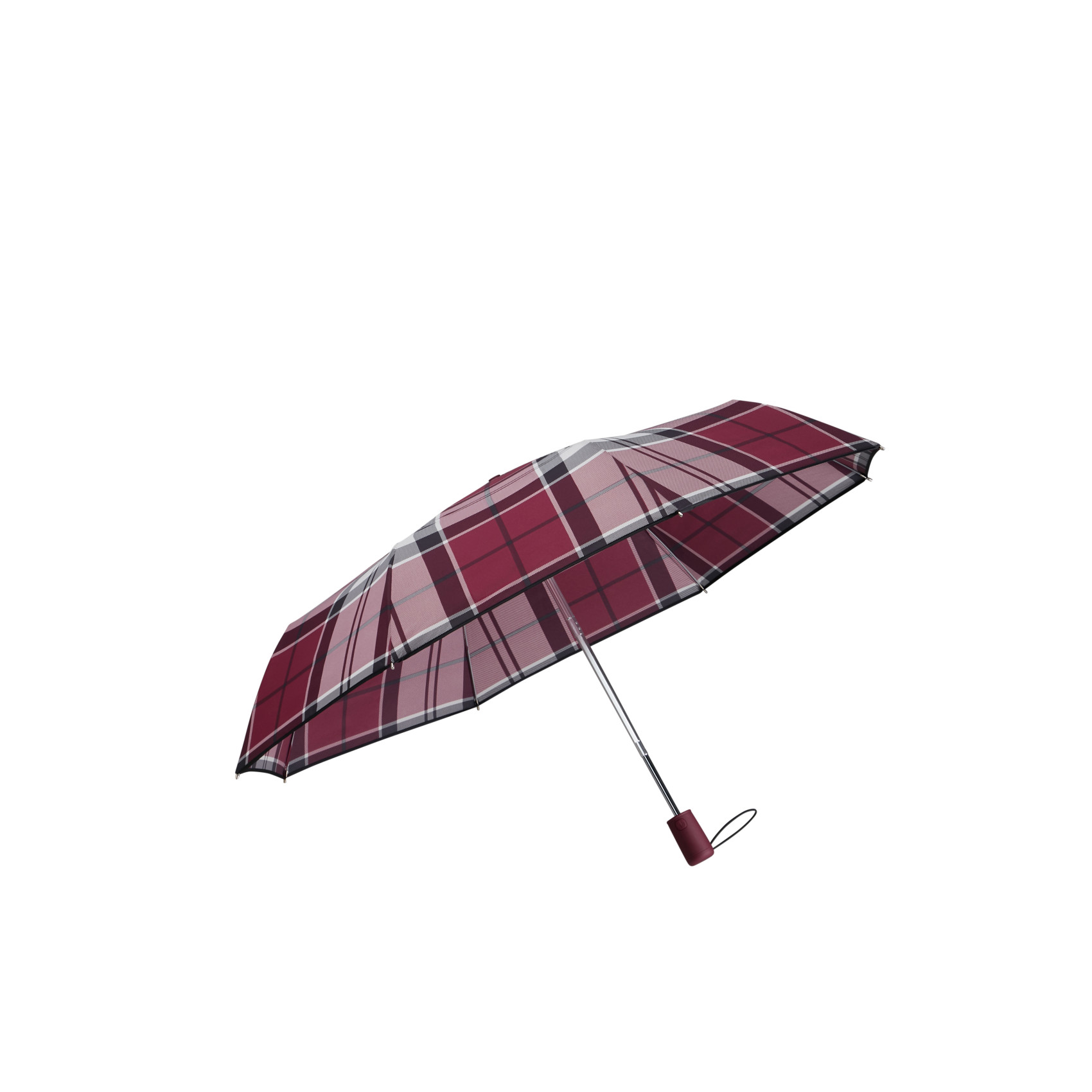 Alu Drop S Foldable Umbrella Size S  Garnet red check