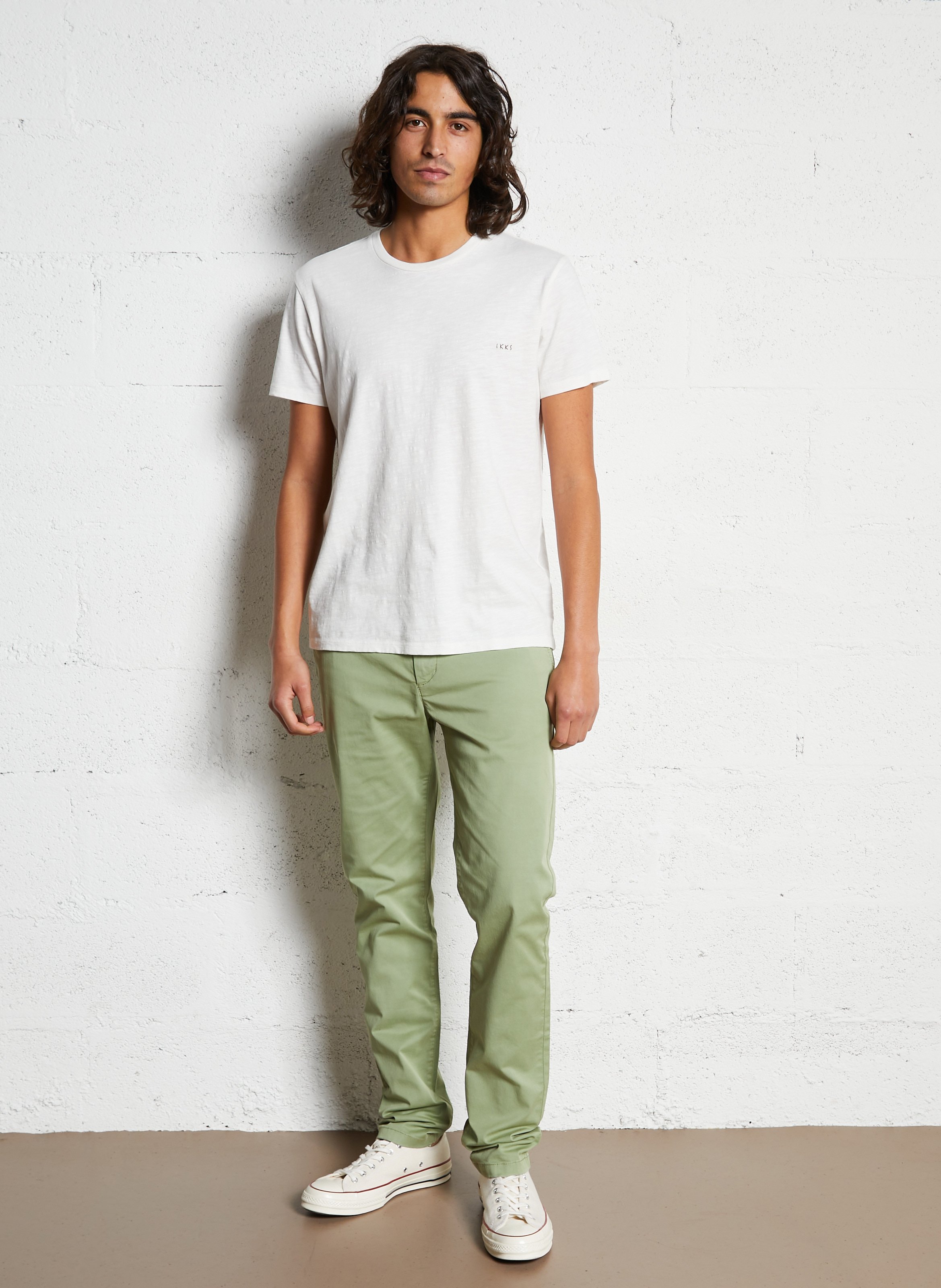 Cotton-blend chino pants IKKS Green