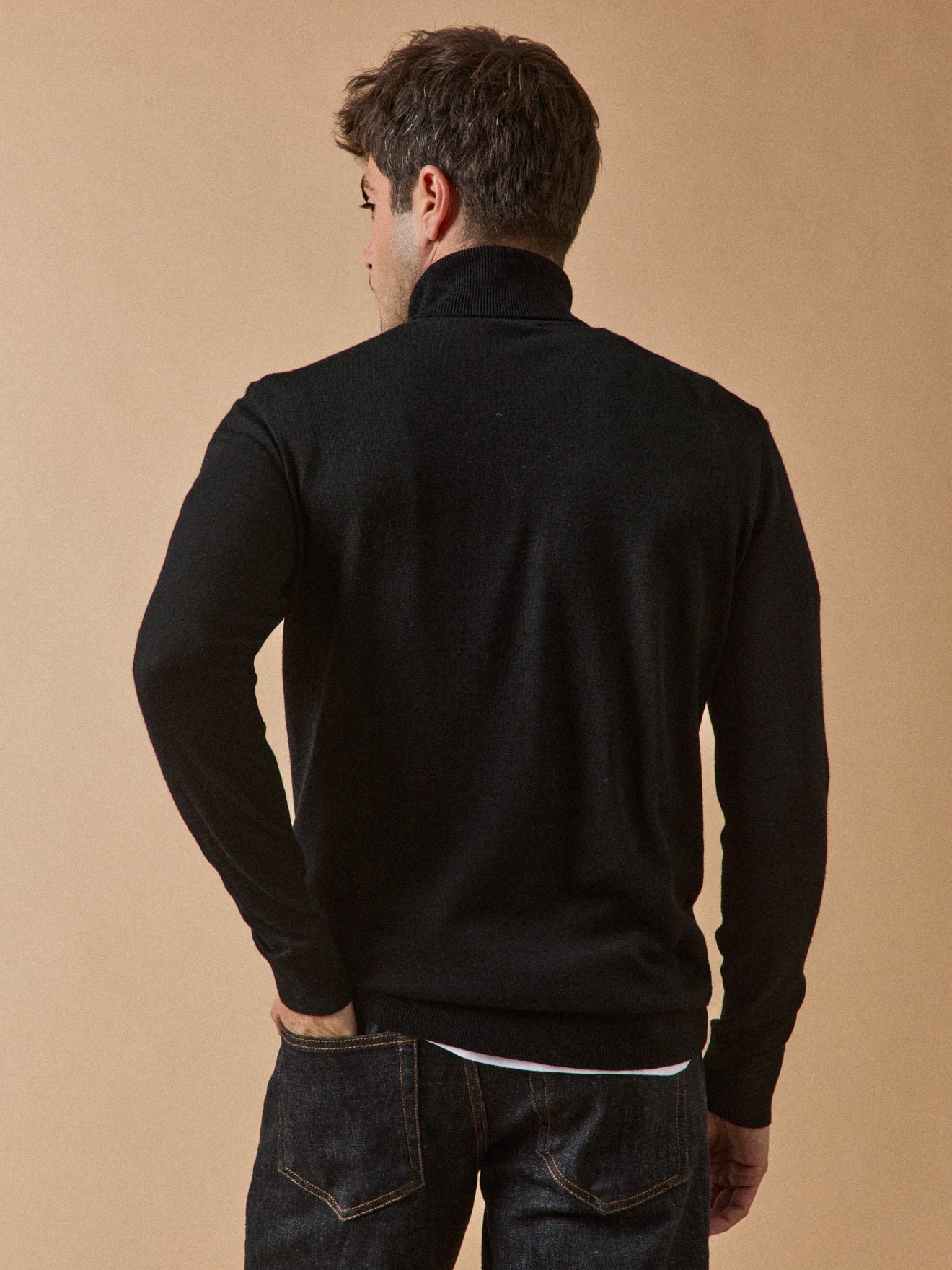 Fine merino wool turtleneck sweater CYRILLUS Black
