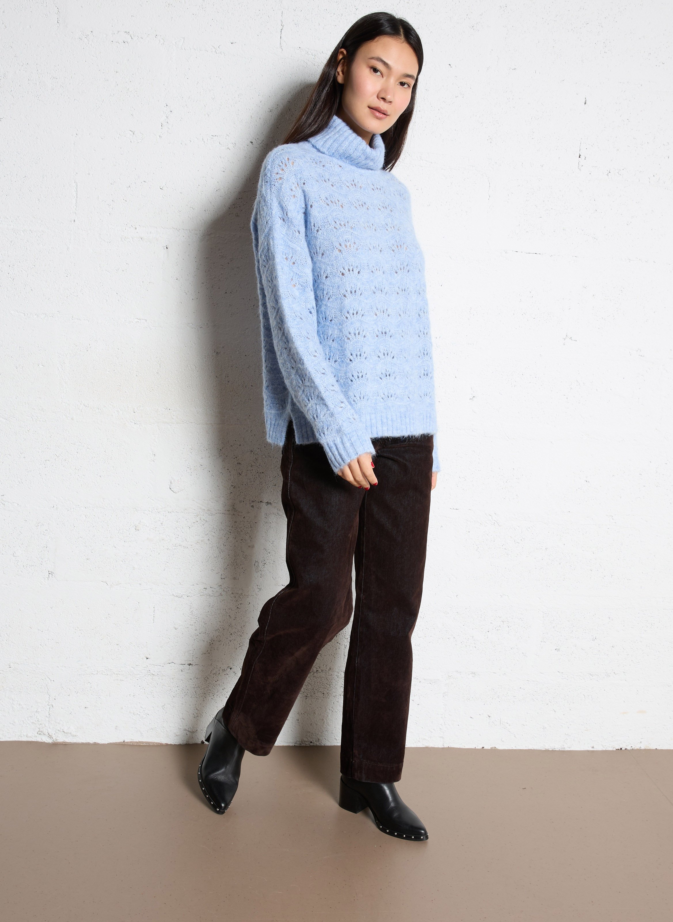 Oversized turtleneck sweater LA PETITE ETOILE Blue