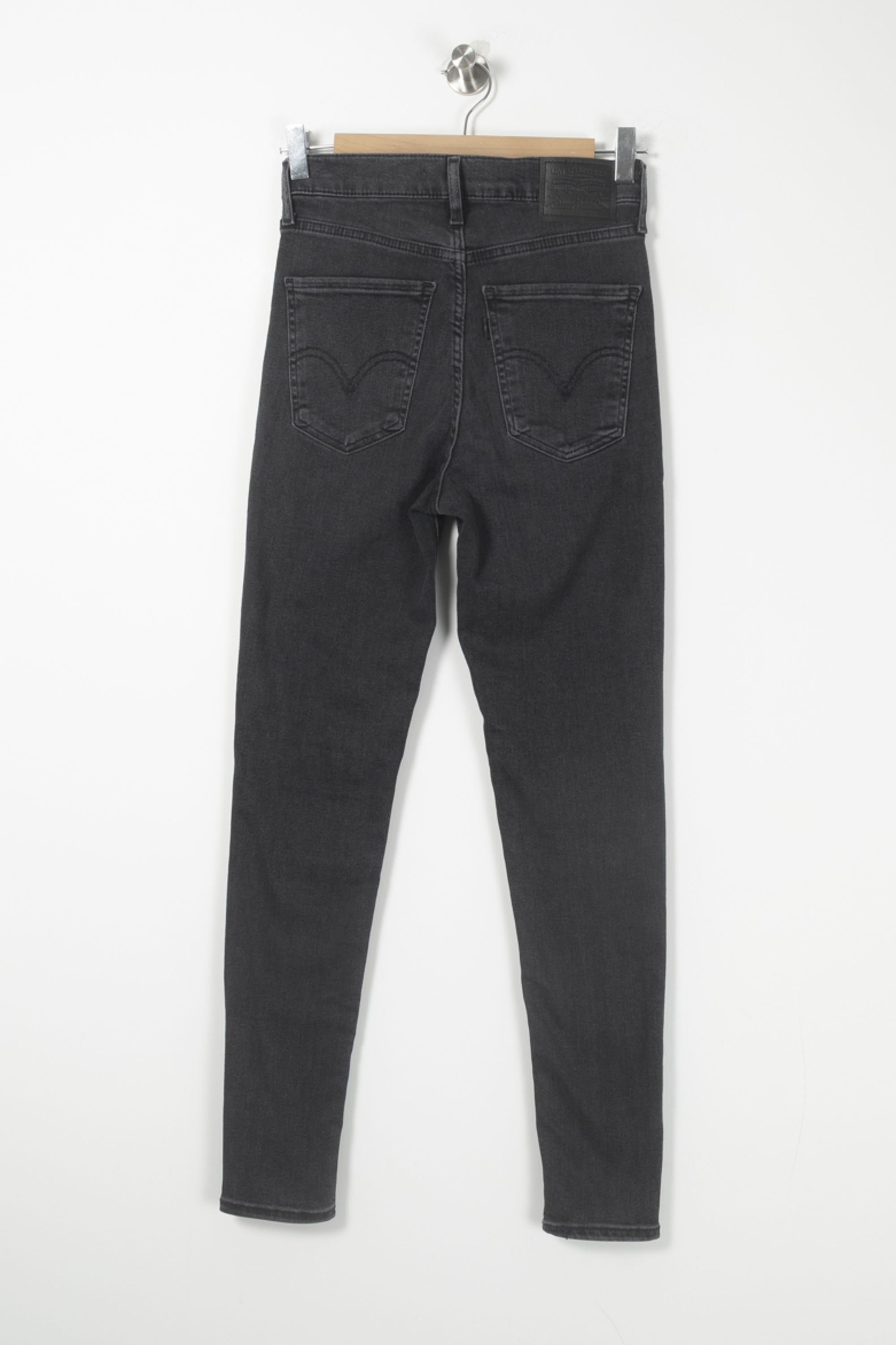 Cropped slim jeans with studs LEVI'S - Seconde main Grey