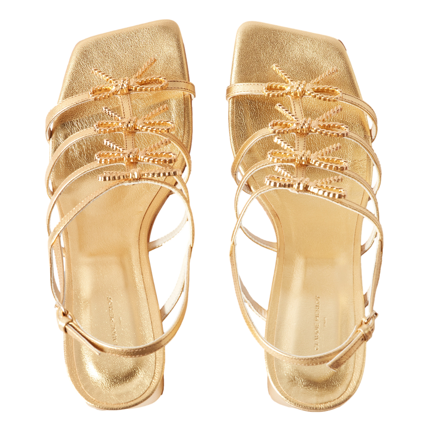 Alice - Ledersandalen mit Absatz CLAUDIE PIERLOT Golden