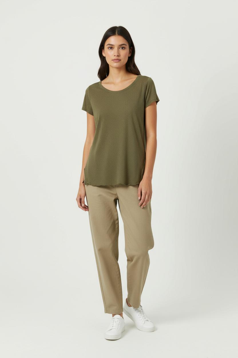 Tommy Badge T-shirt MAJESTIC FILATURES - SECONDE MAIN Green