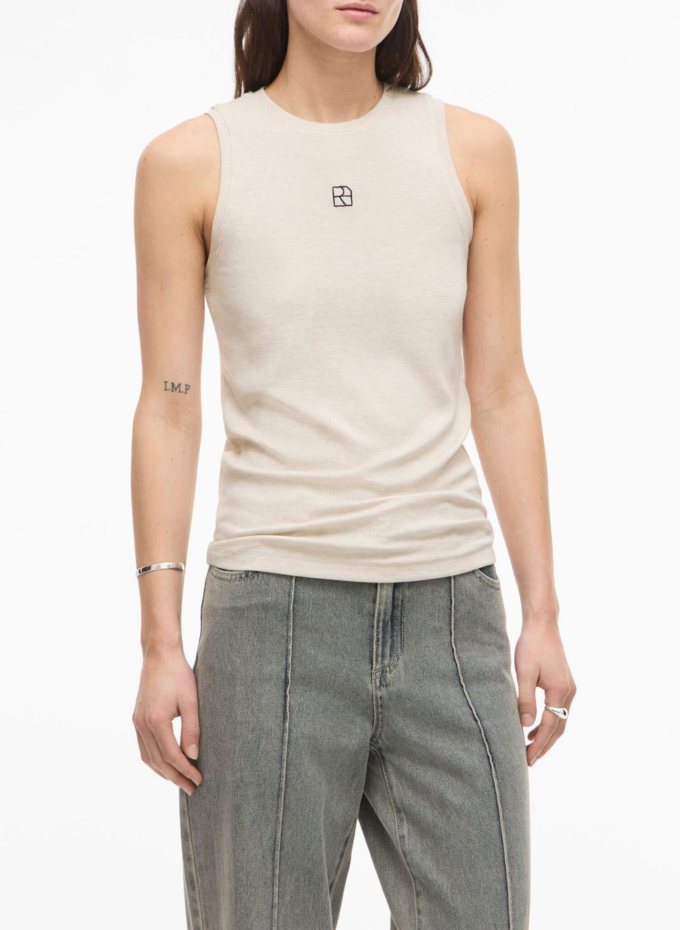 Top col rond  ROUGE EDIT Beige