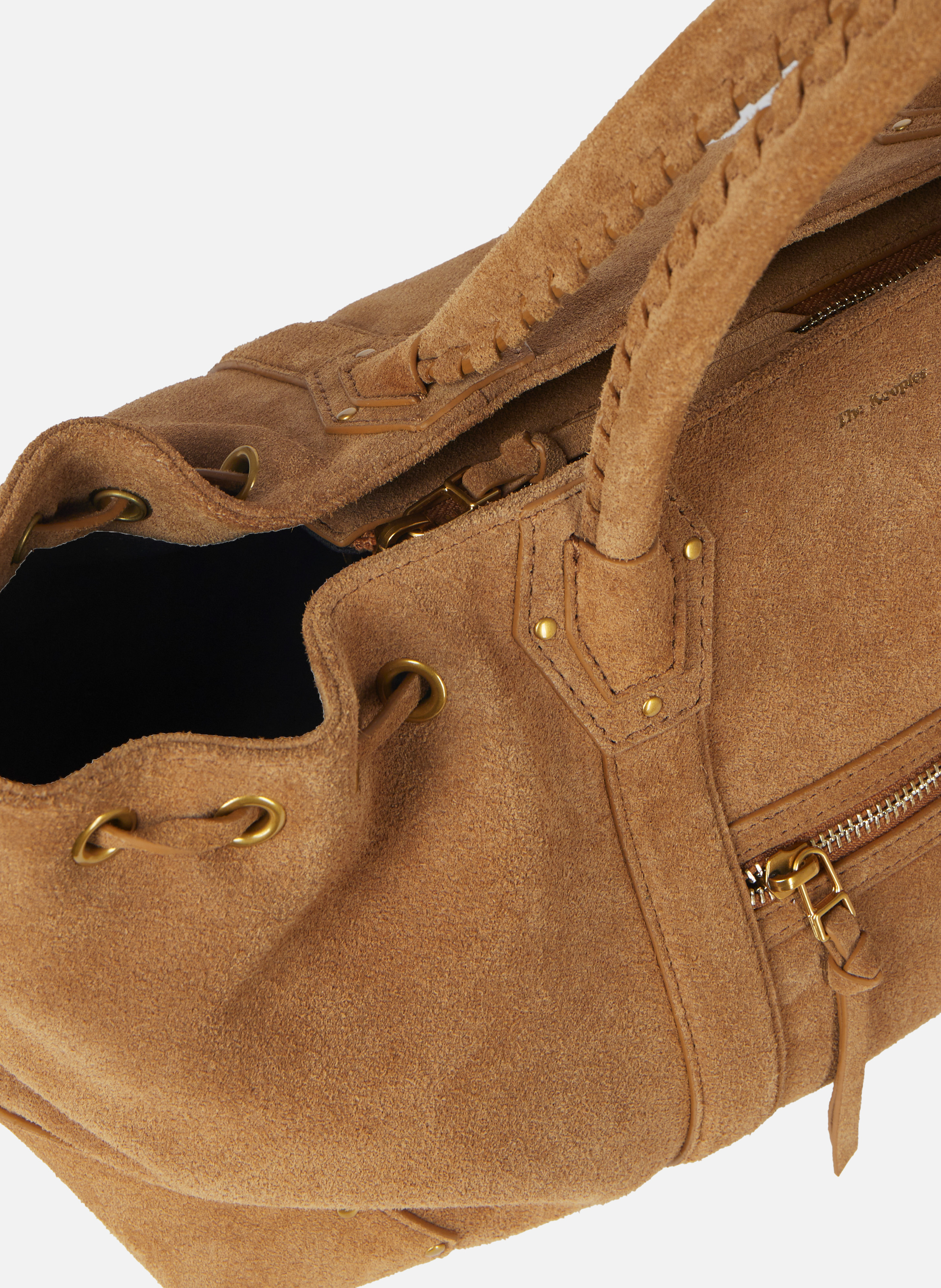 Suede tote bag THE KOOPLES Brown