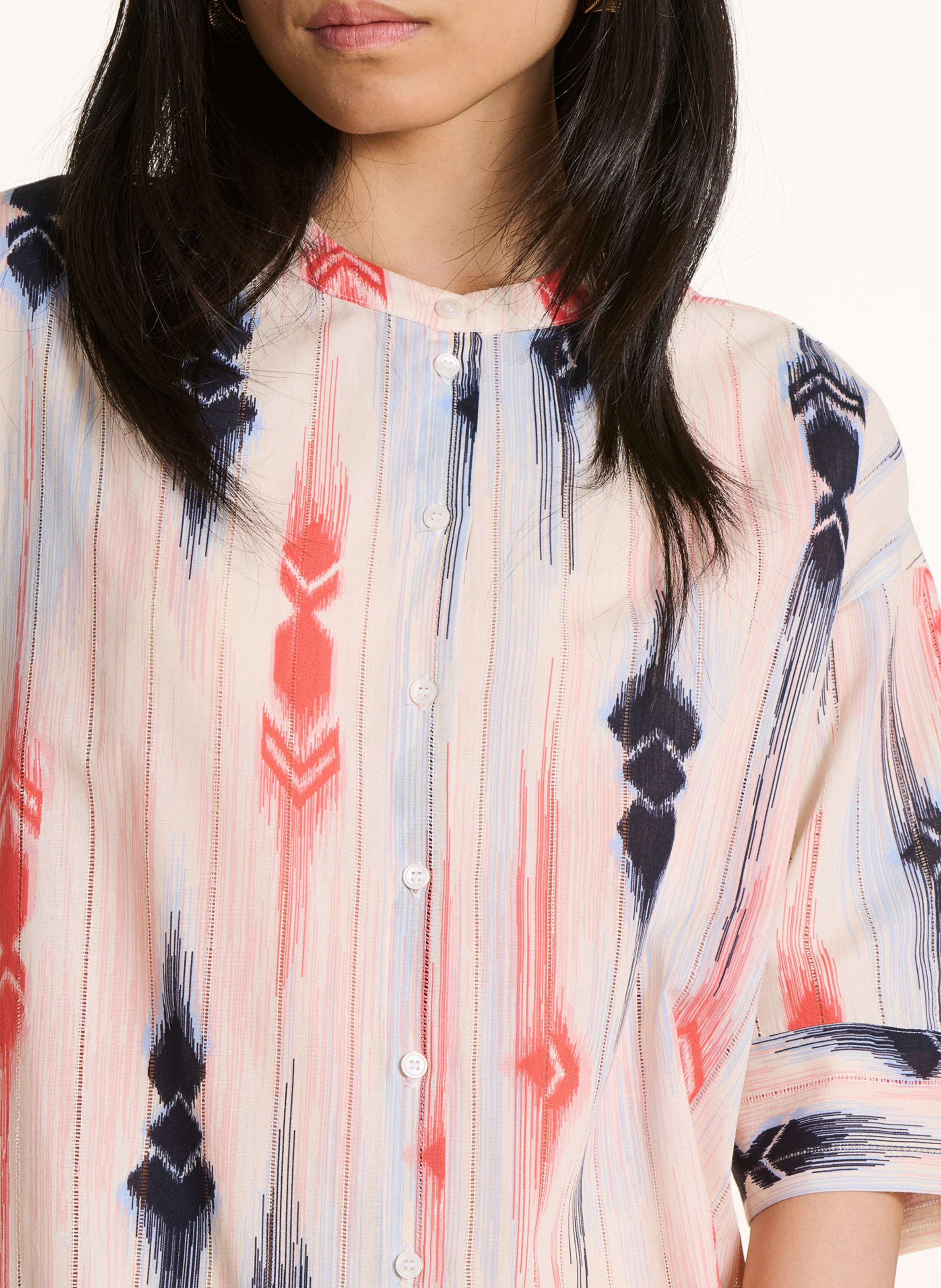 Langes Hemdkleid aus Bio-Baumwolle LA FEE MARABOUTEE Mehrfarbig