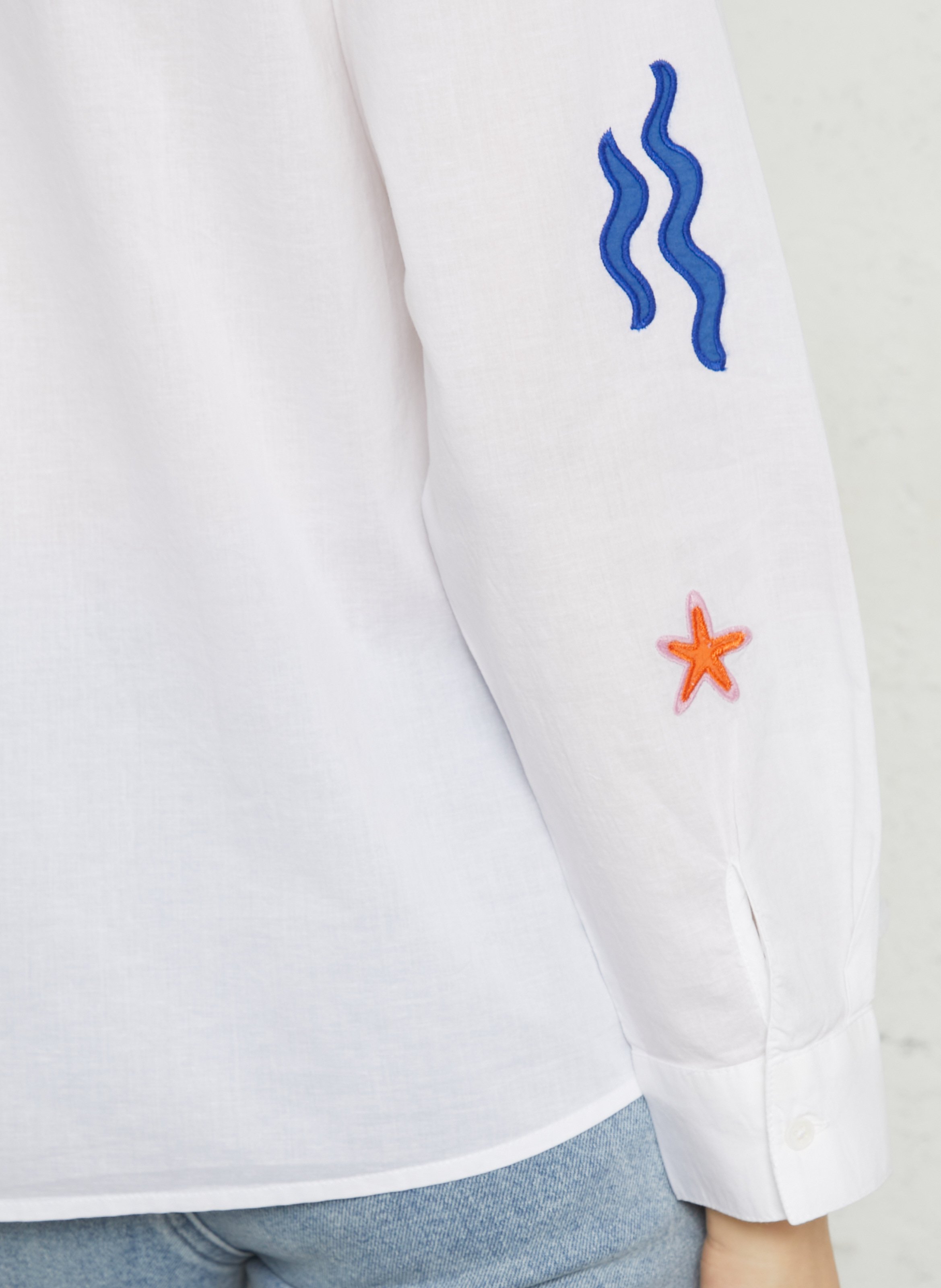 Chemise oversize en coton LA PETITE ETOILE Blanc