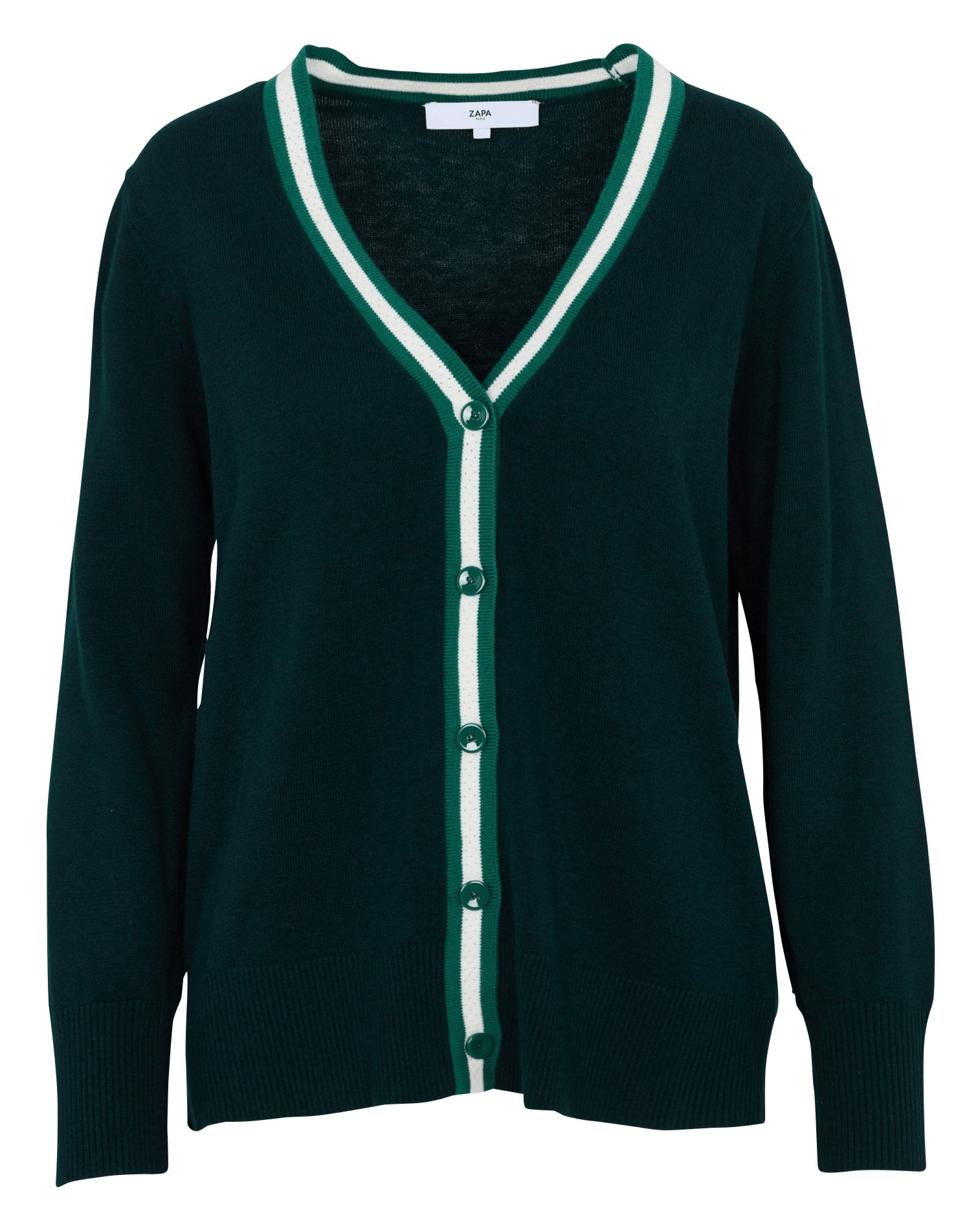 V-neck cardigan ZAPA Green