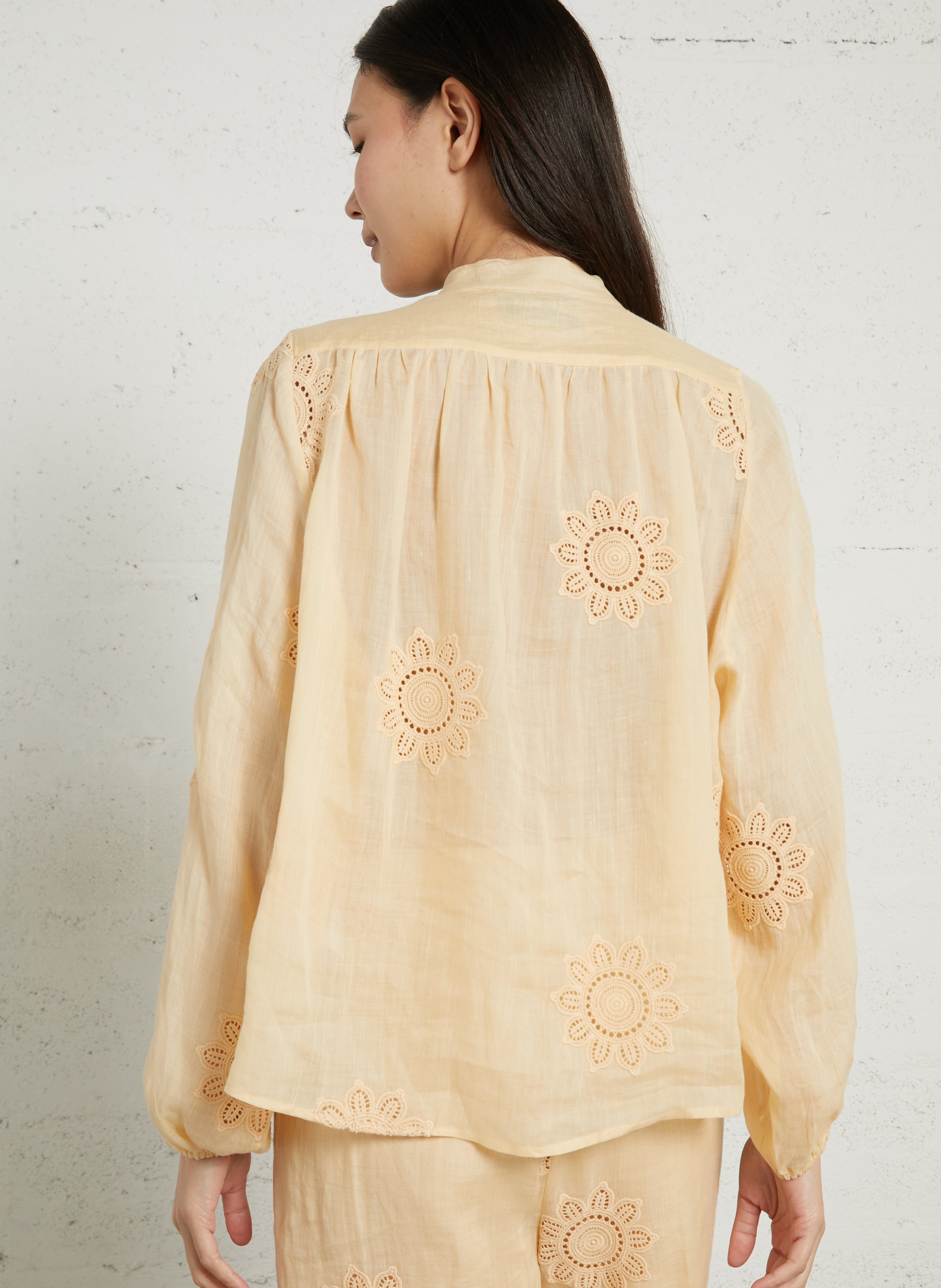 Oversized round neck shirt BERENICE Orange