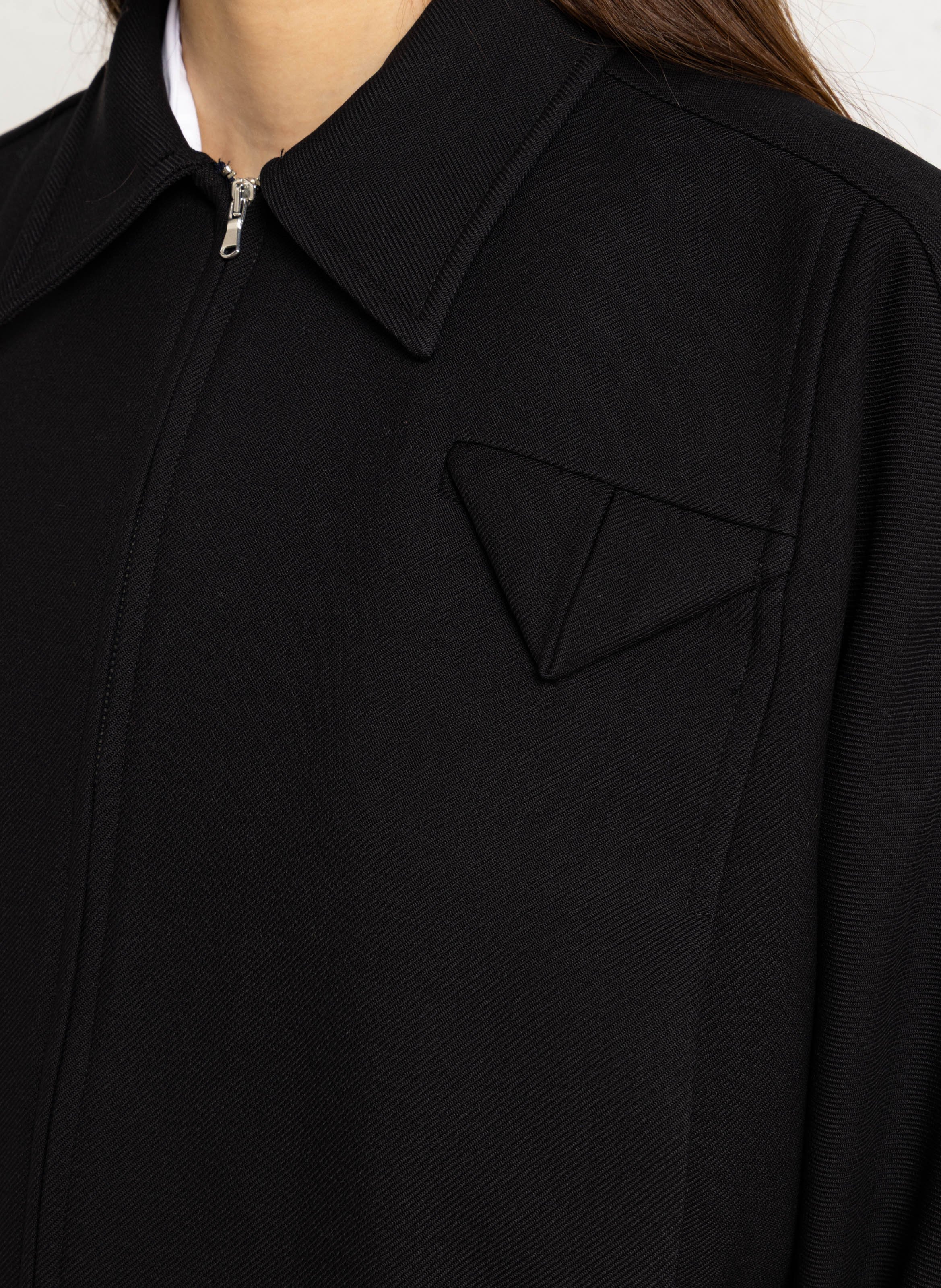 Veste courte ample zippée unie MARGAUX LONNBERG Noir