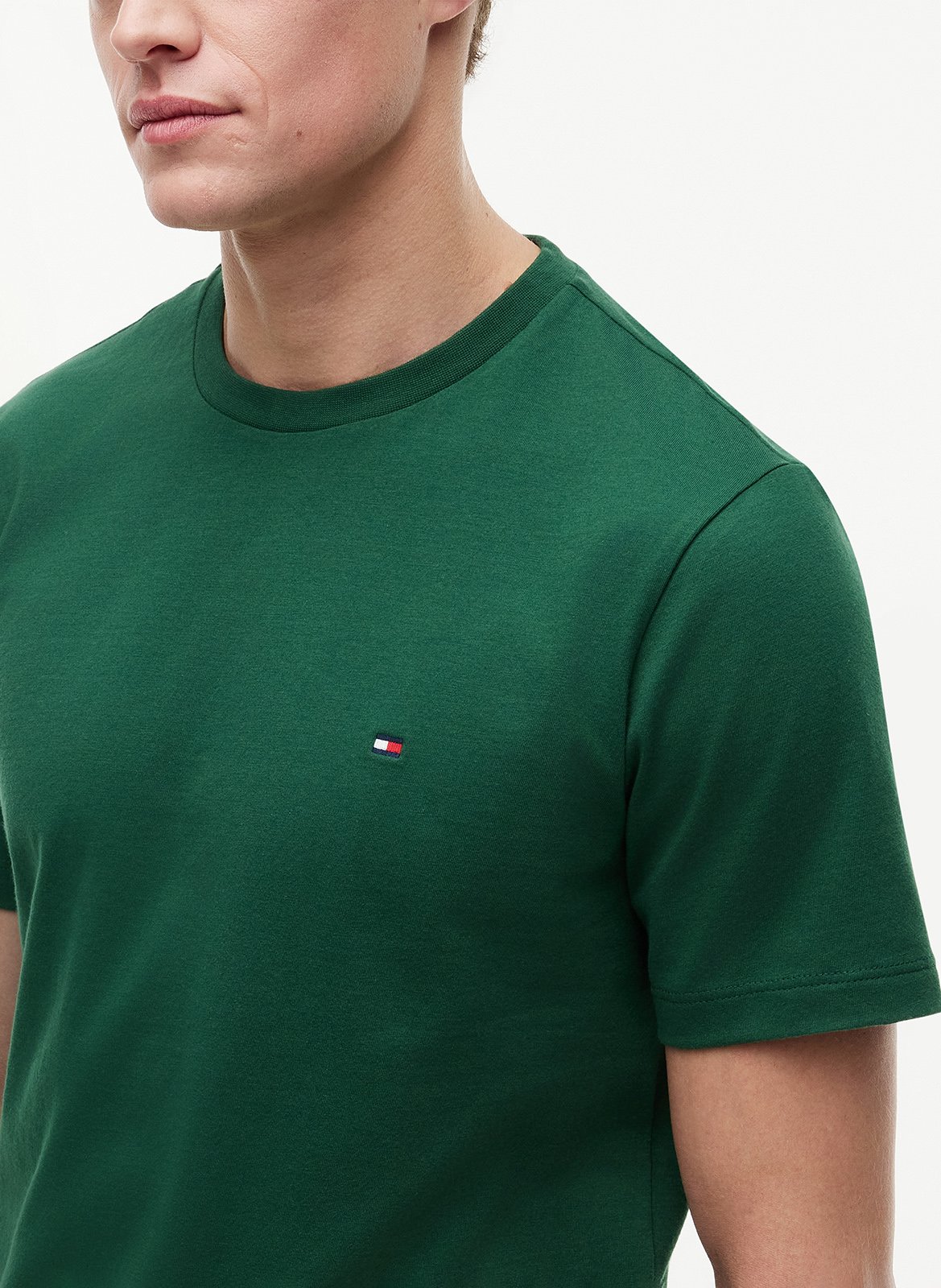 Katoenen T-shirt met ronde hals Groen