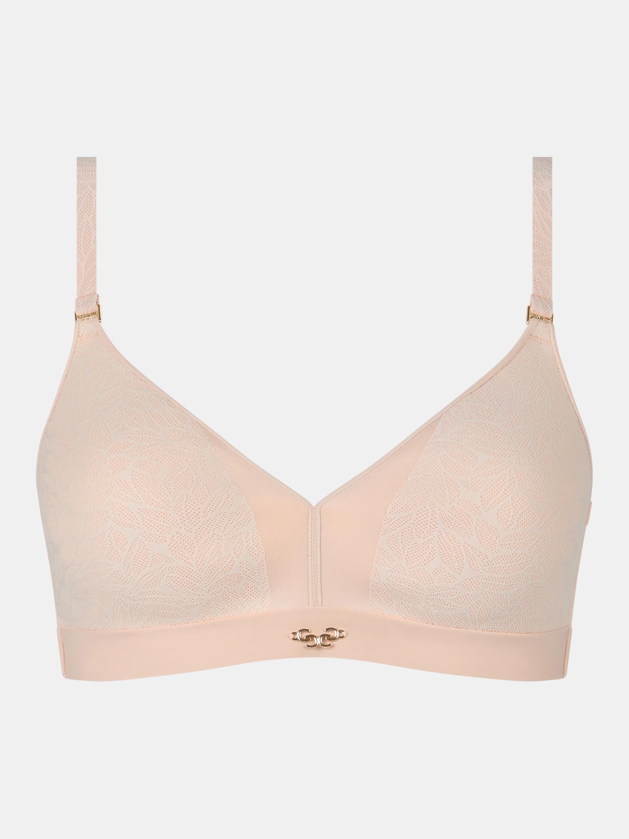 Non-wired padded lace bra CHANTELLE Beige