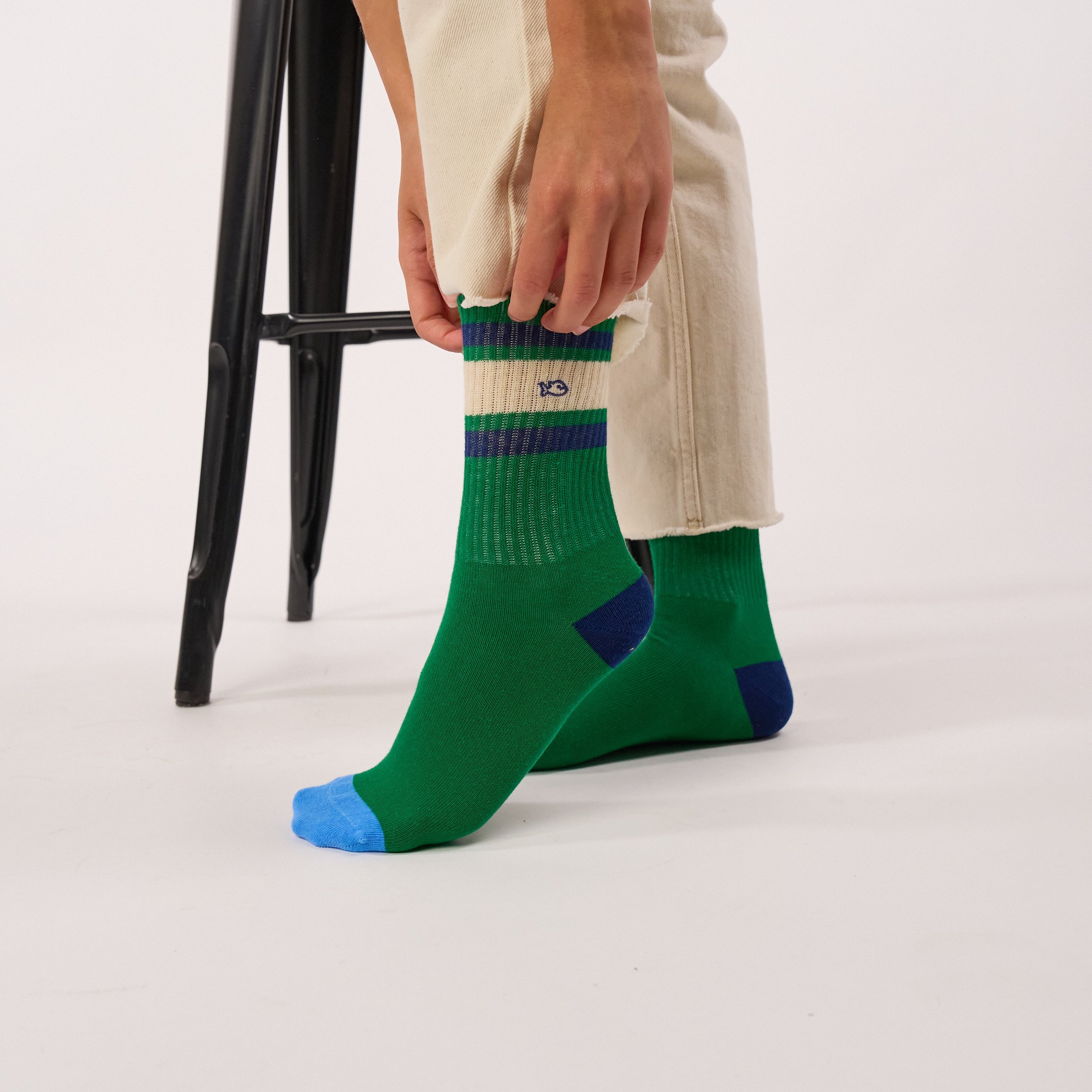 Cotton Tennis Socks BILLYBELT Green