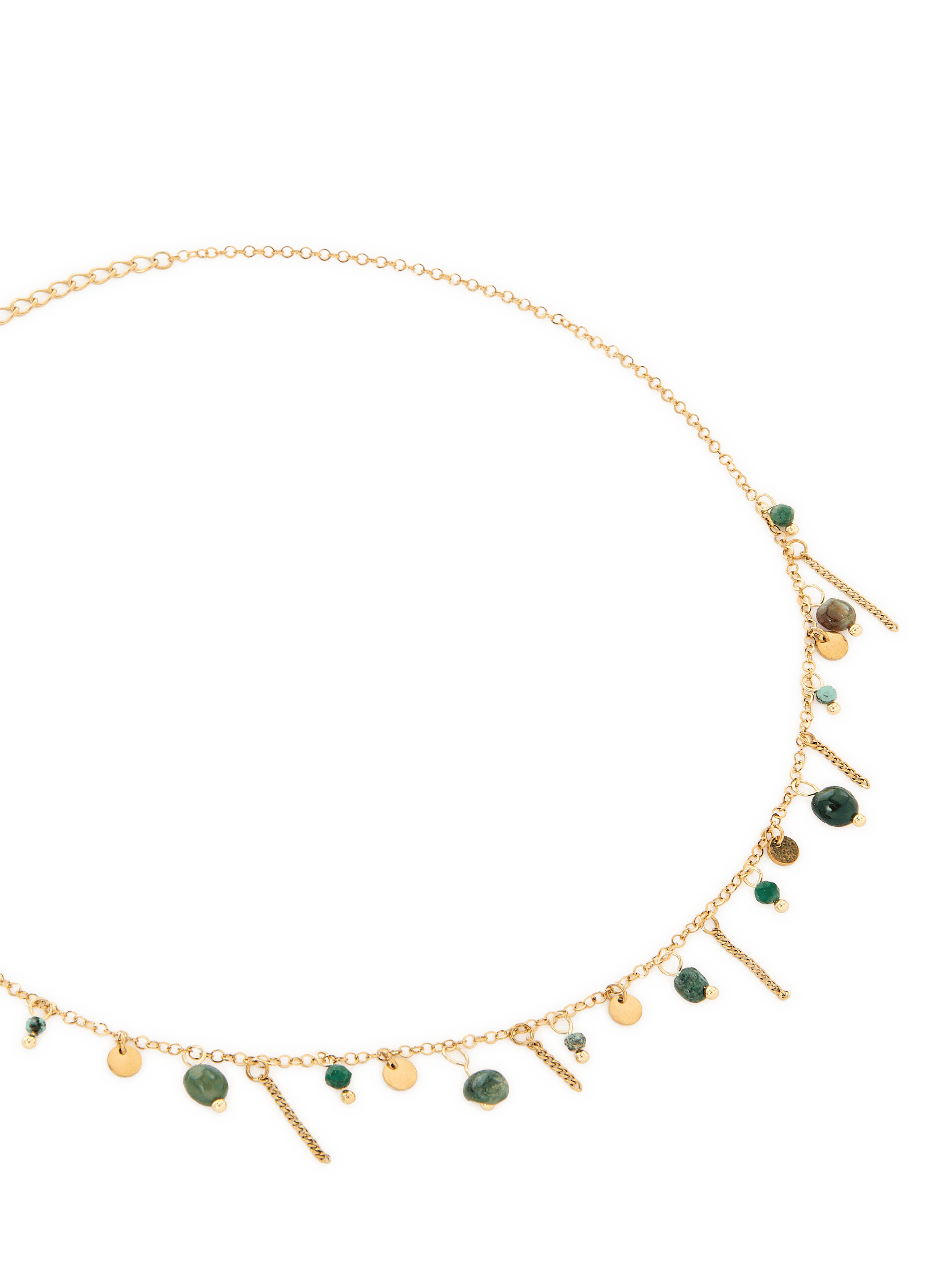 Steel necklace with gemstones AU PRINTEMPS PARIS Golden