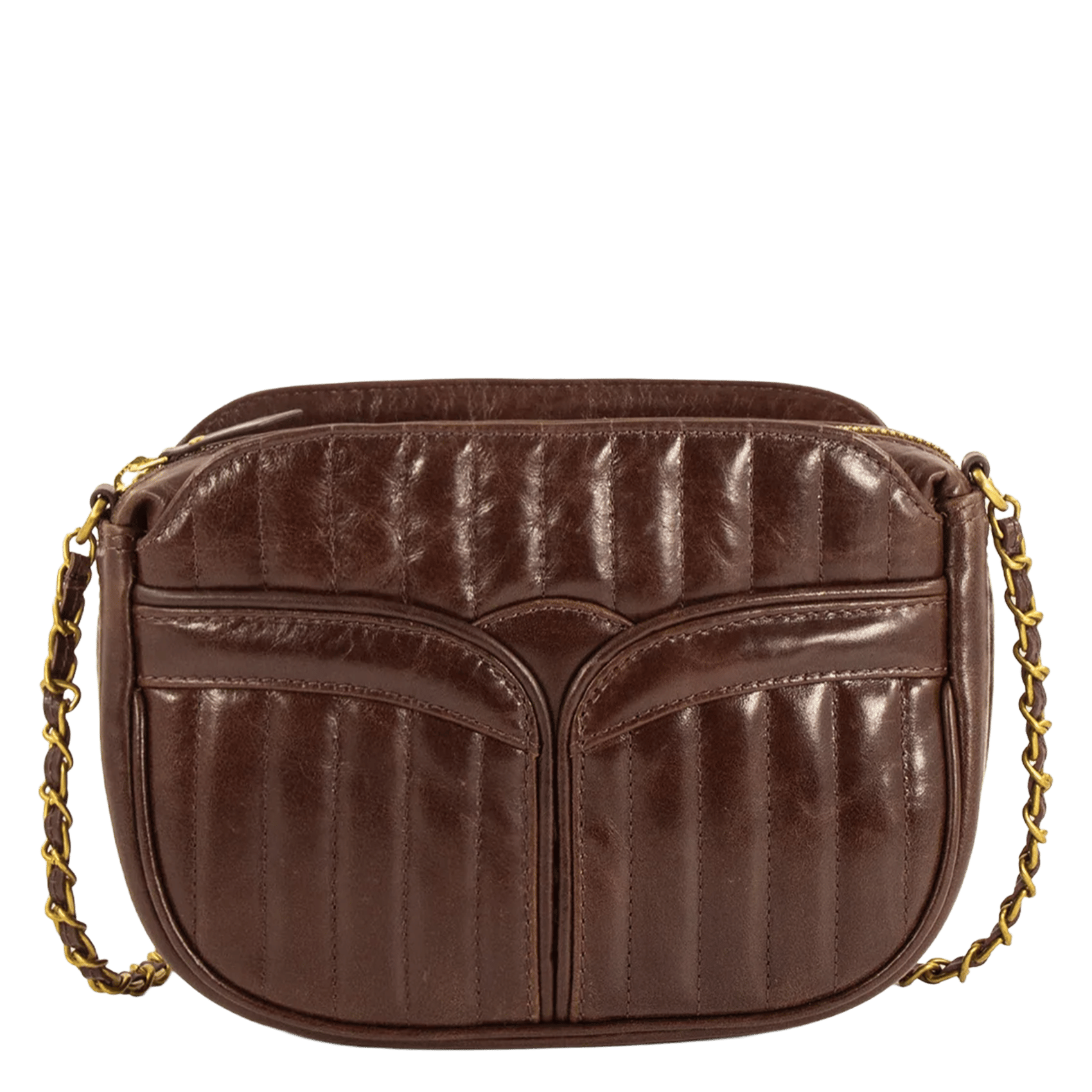 Bolso bandolera de piel de cordero SESSUN Marron