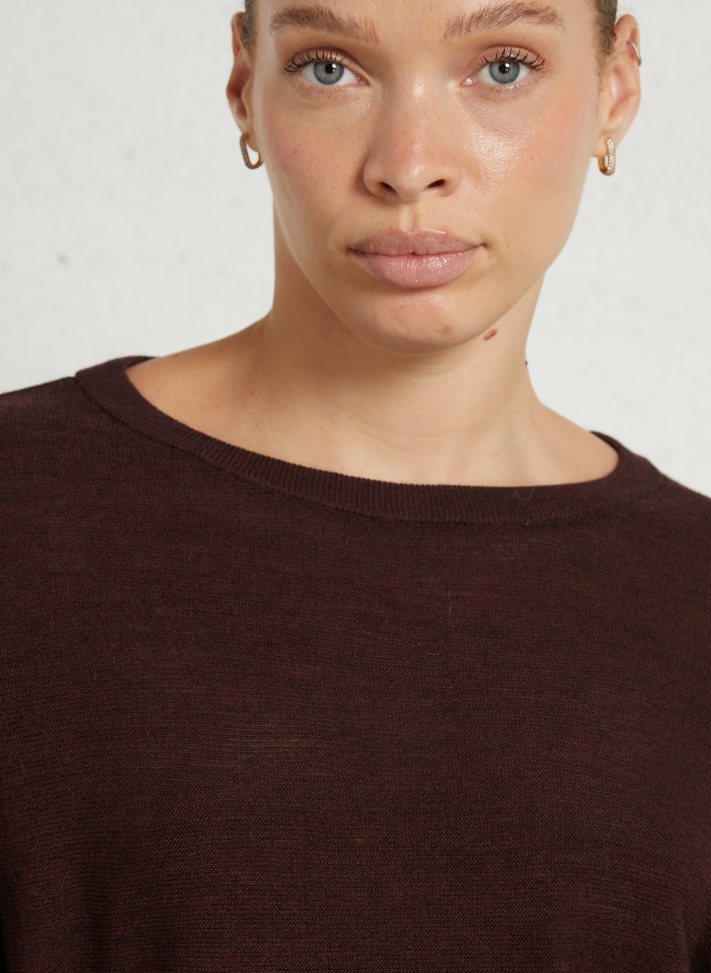 Pull droit col rond  MAISON 123 Violet