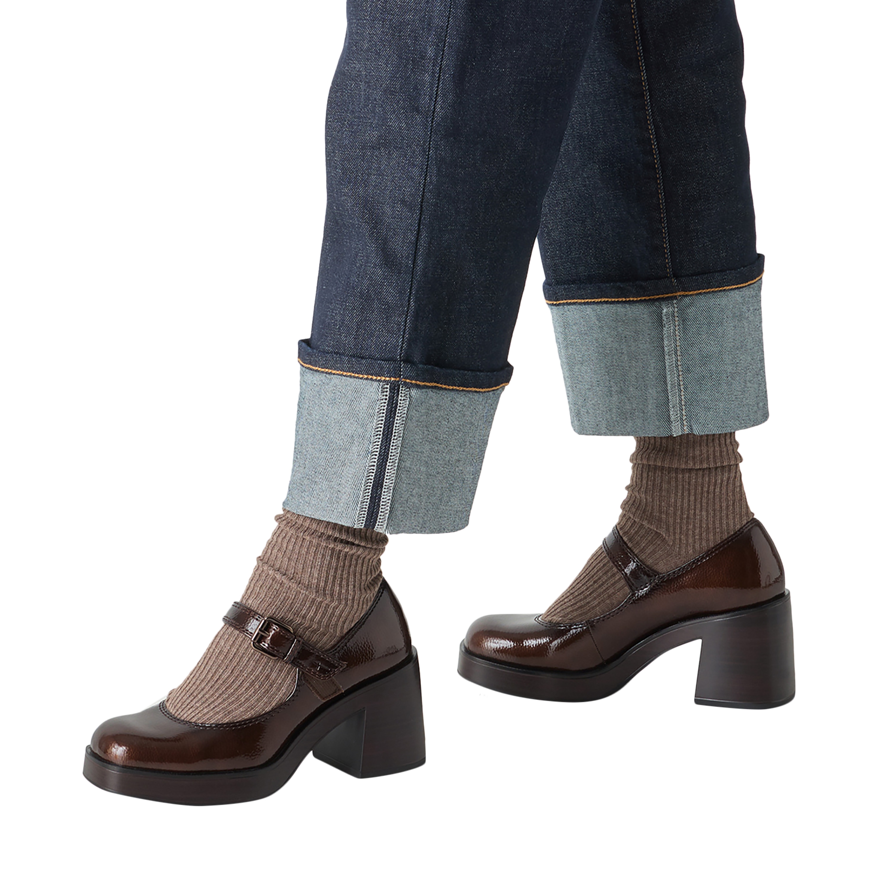 Strappy heeled pump TAMARIS Brown