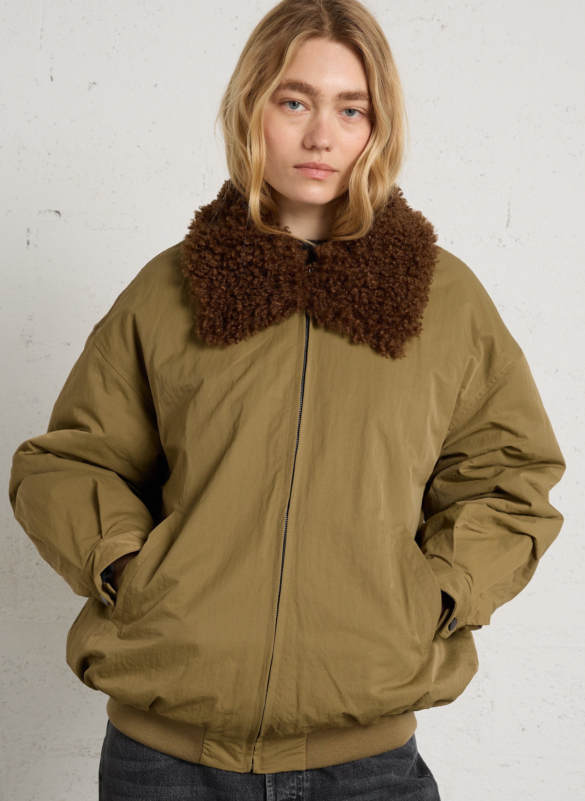 Oversized cotton parka BERENICE Khaki