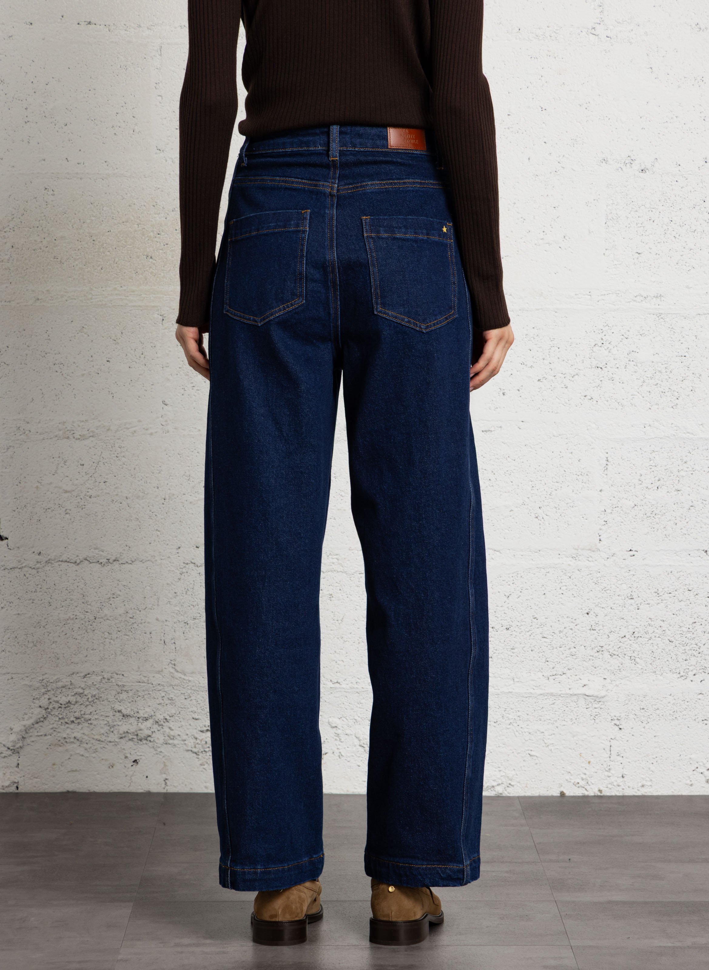Mixed cotton barrel jeans LA PETITE ETOILE Blue