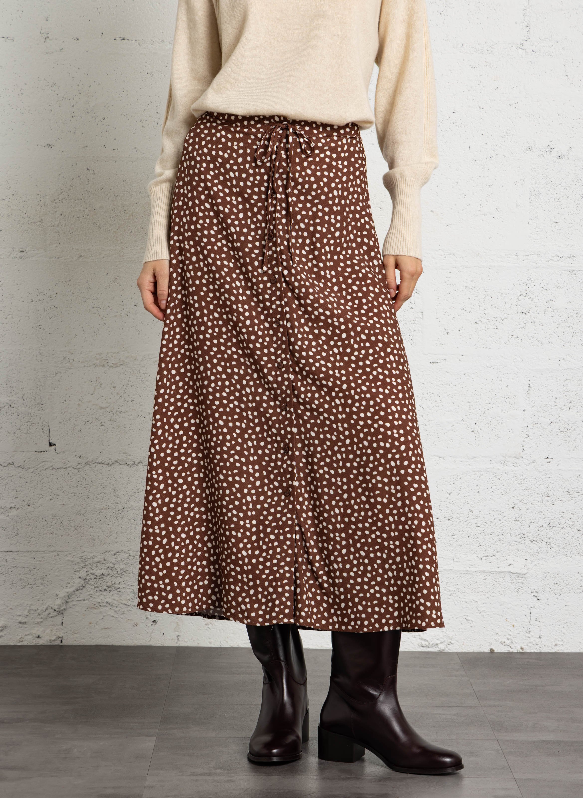 Langer Rock mit Print DES PETITS HAUTS Mehrfarbig