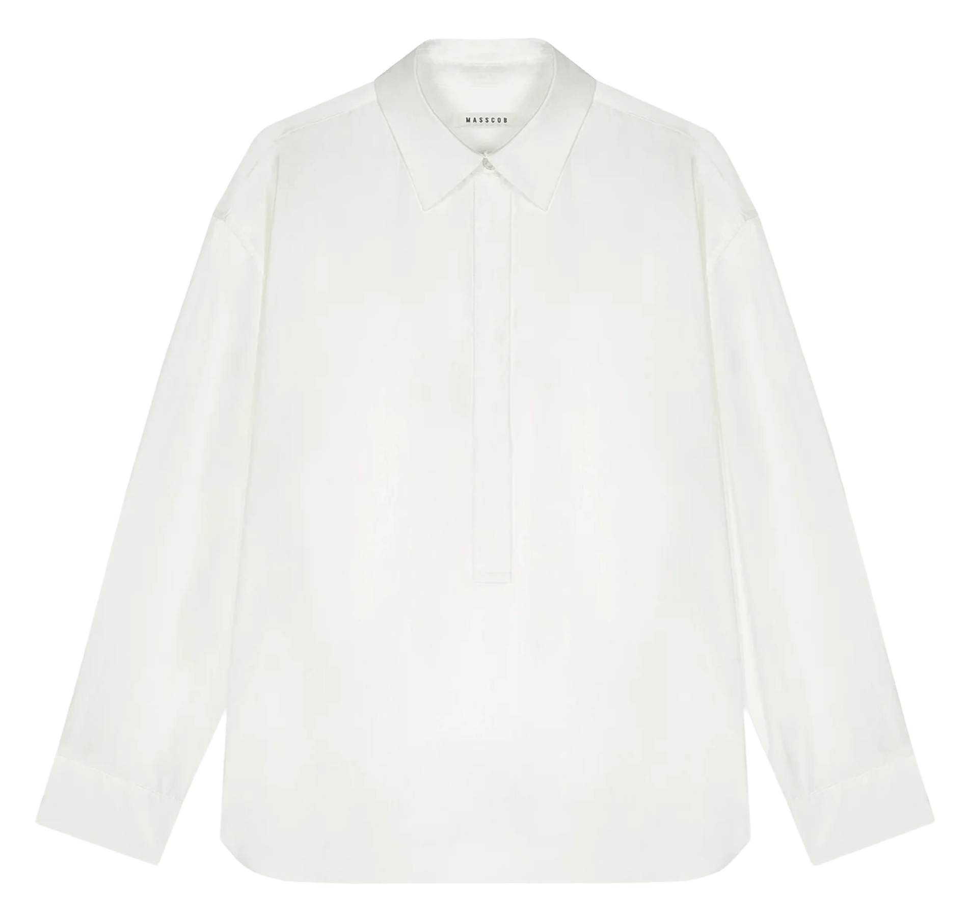 Organic cotton shirt with classic collar MASSCOB White