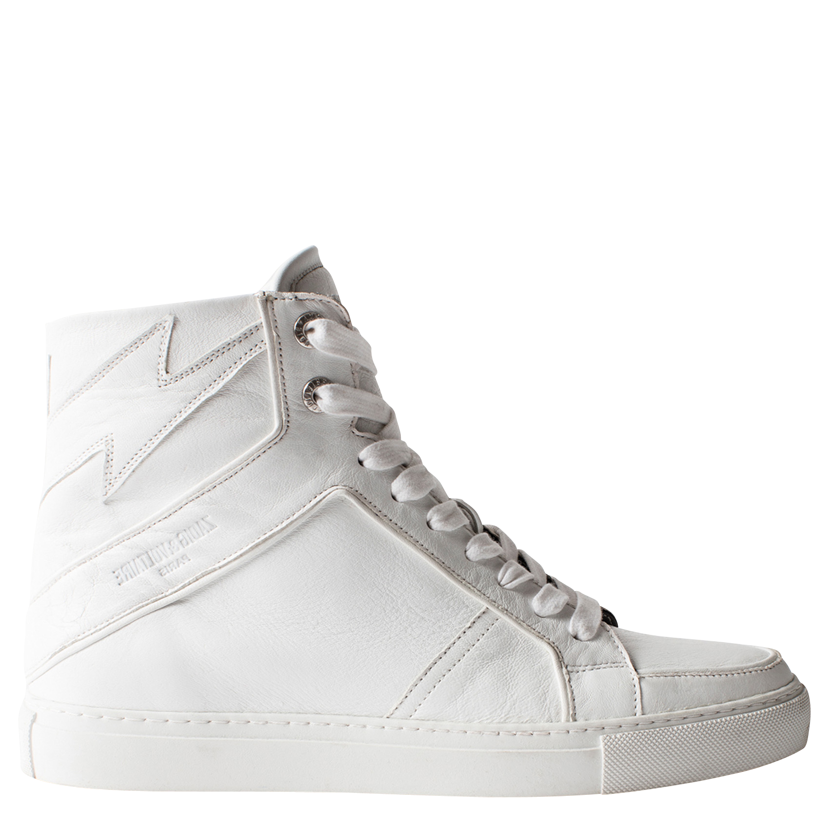 Baskets montantes en cuir ZADIG&VOLTAIRE Blanc