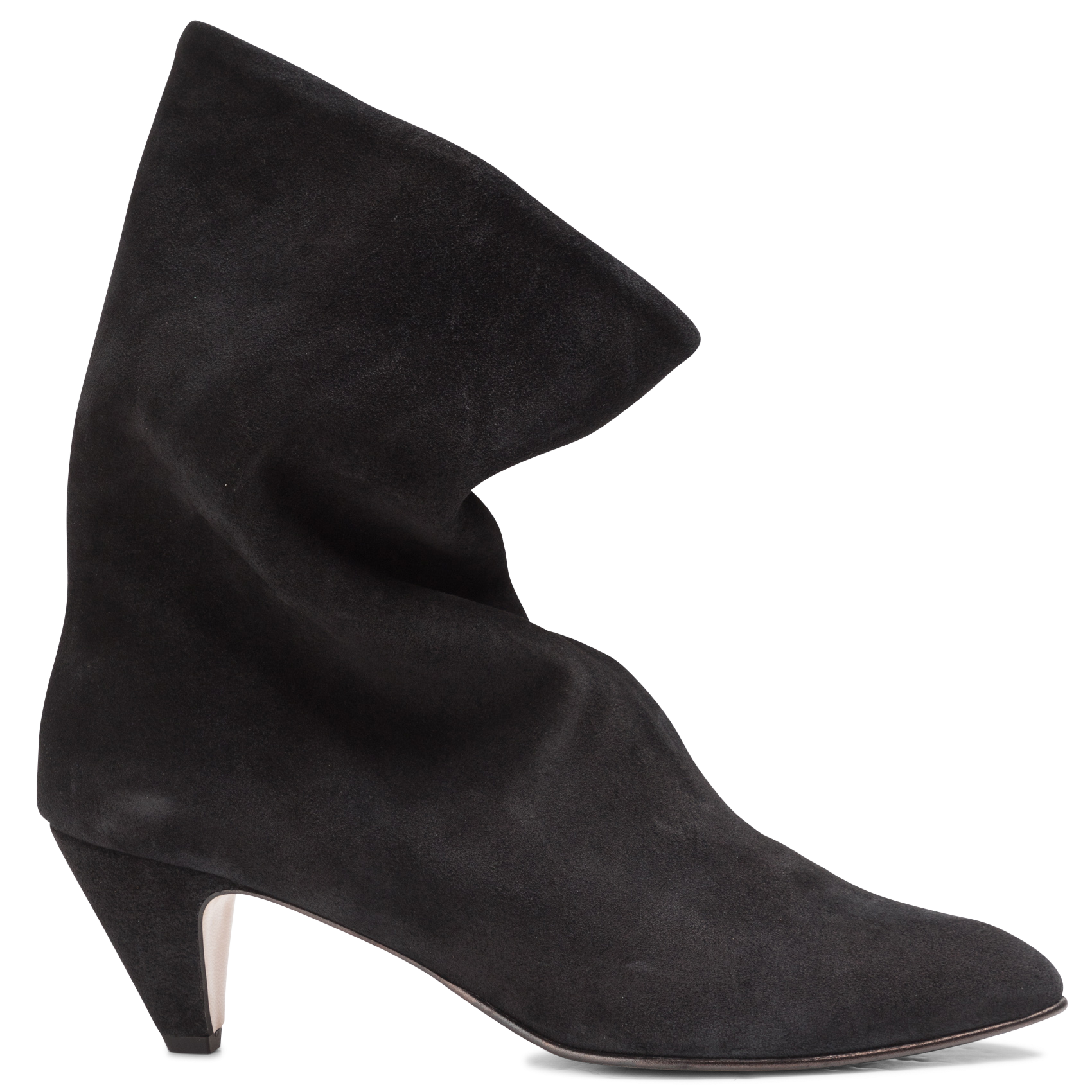 Heeled velvet mid-calf boots ANONYMOUS COPENHAGEN Black