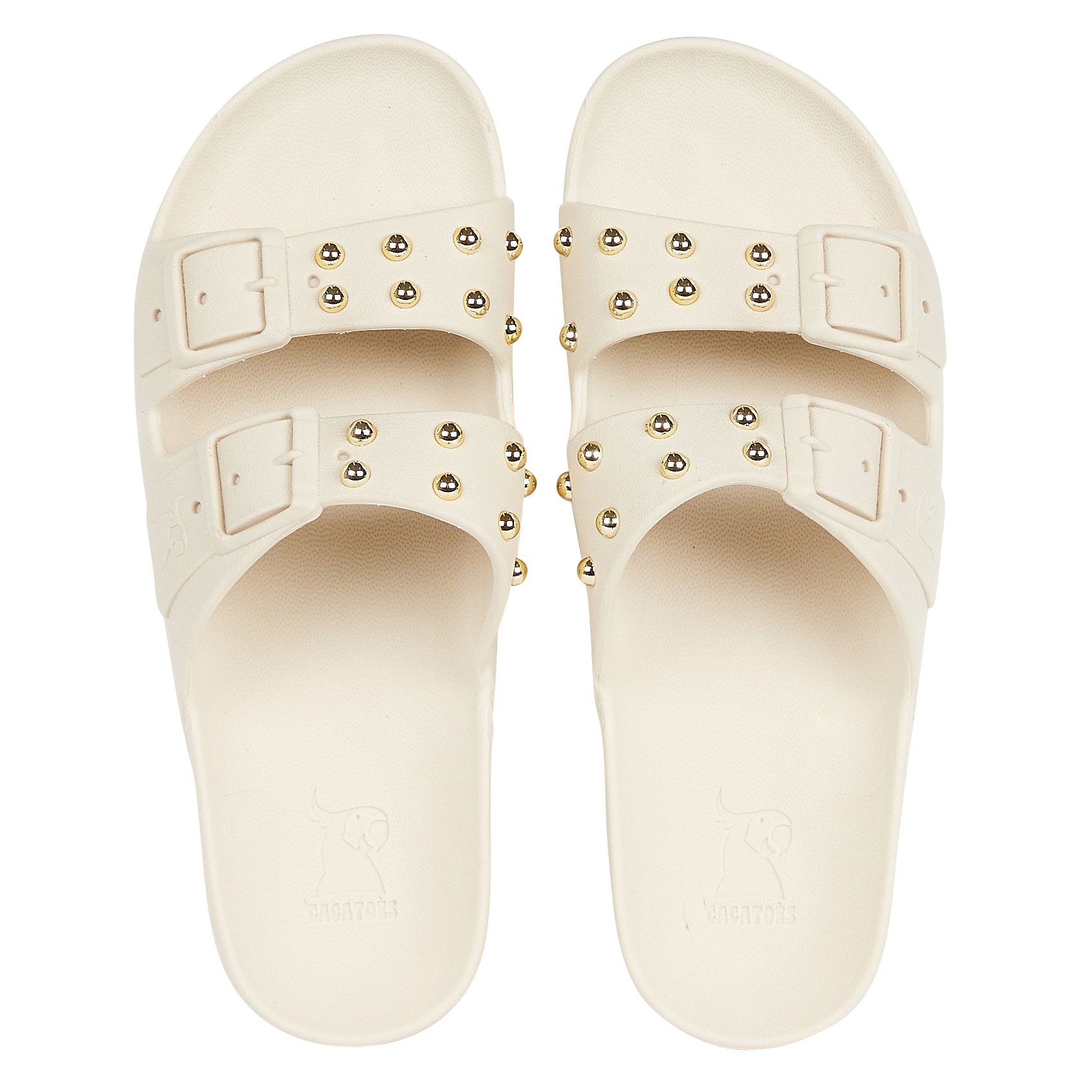 Platte sandalen met studs CACATOES DO BRASIL Wit