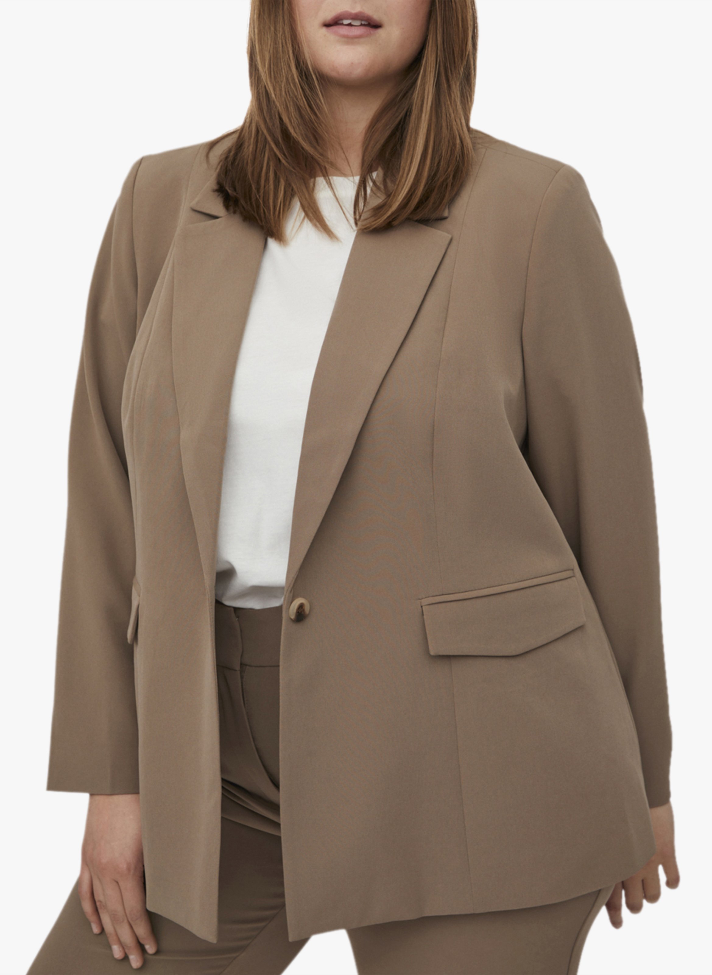 Veste de tailleur droite  EVOKED Marron