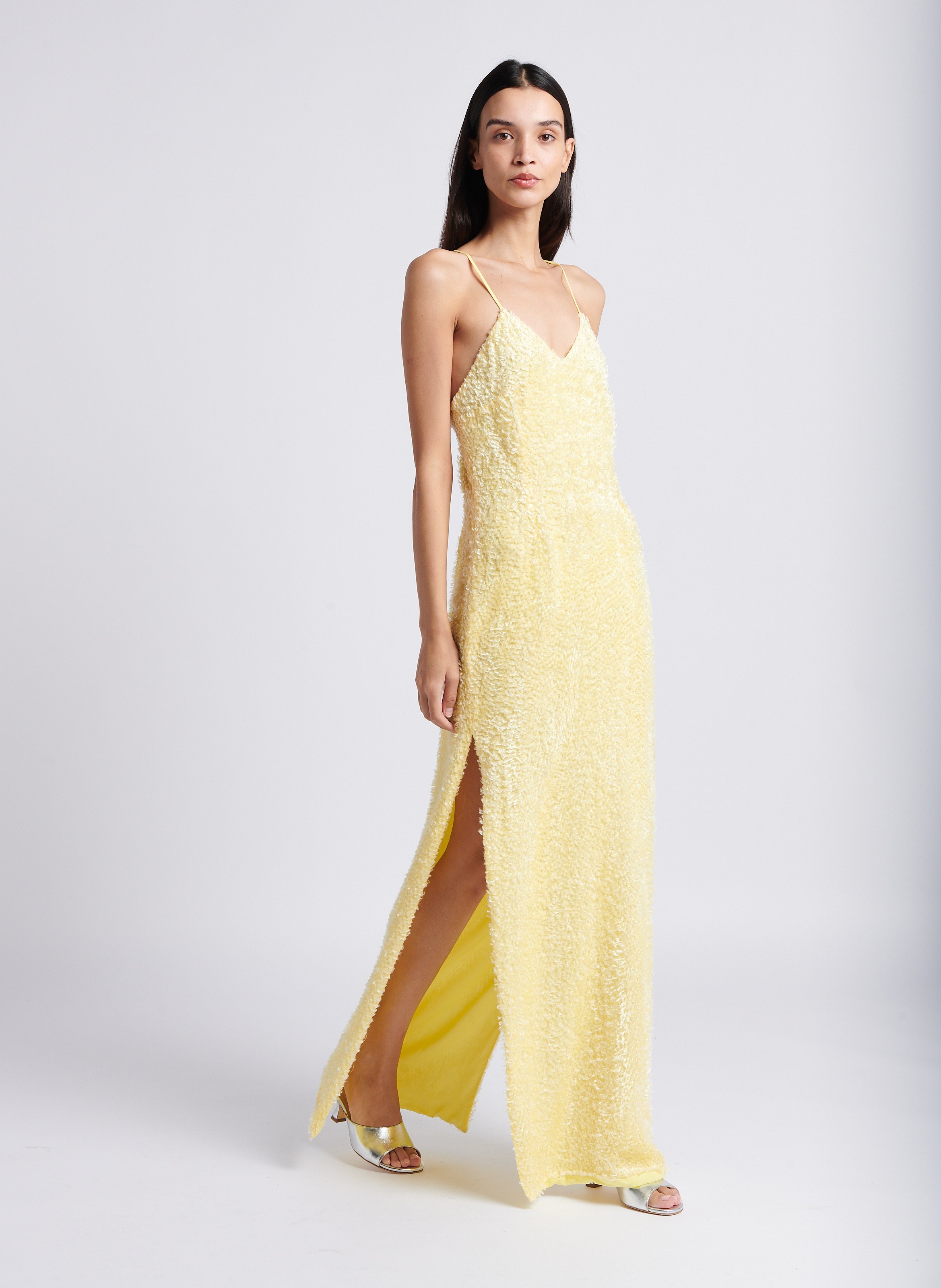 Robe longue col V MARGAUX LONNBERG Jaune