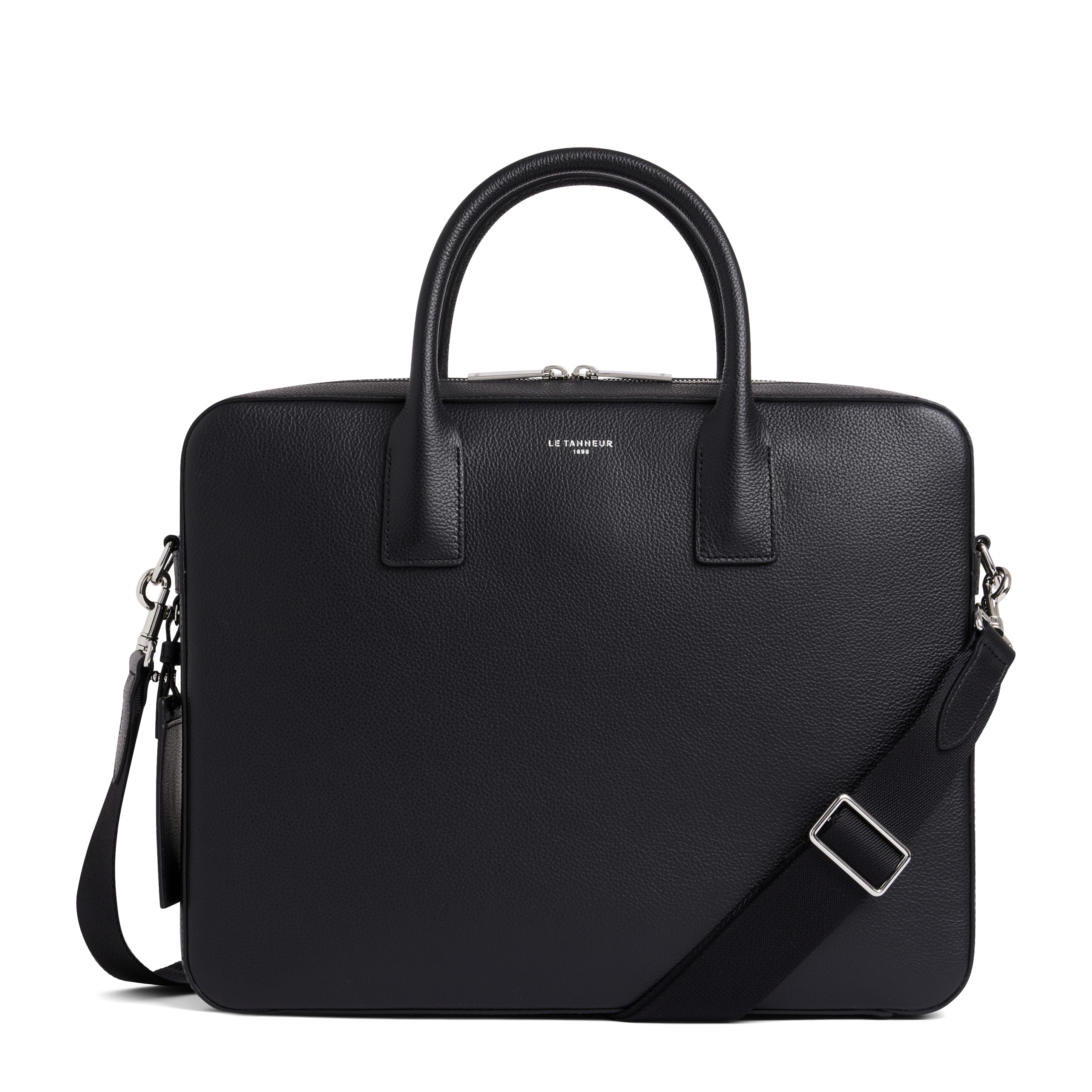 Leather briefcase LE TANNEUR Black