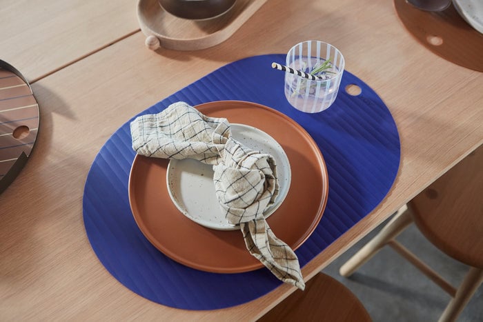 GREGORY - Linen place mat, 35 x 45 cm OYOY LIVING DESIGN Blue