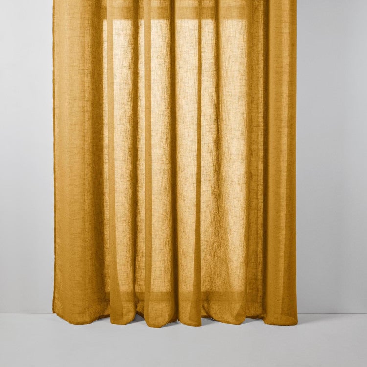 MILOS - Net curtain with eyelets MADURA Yellow