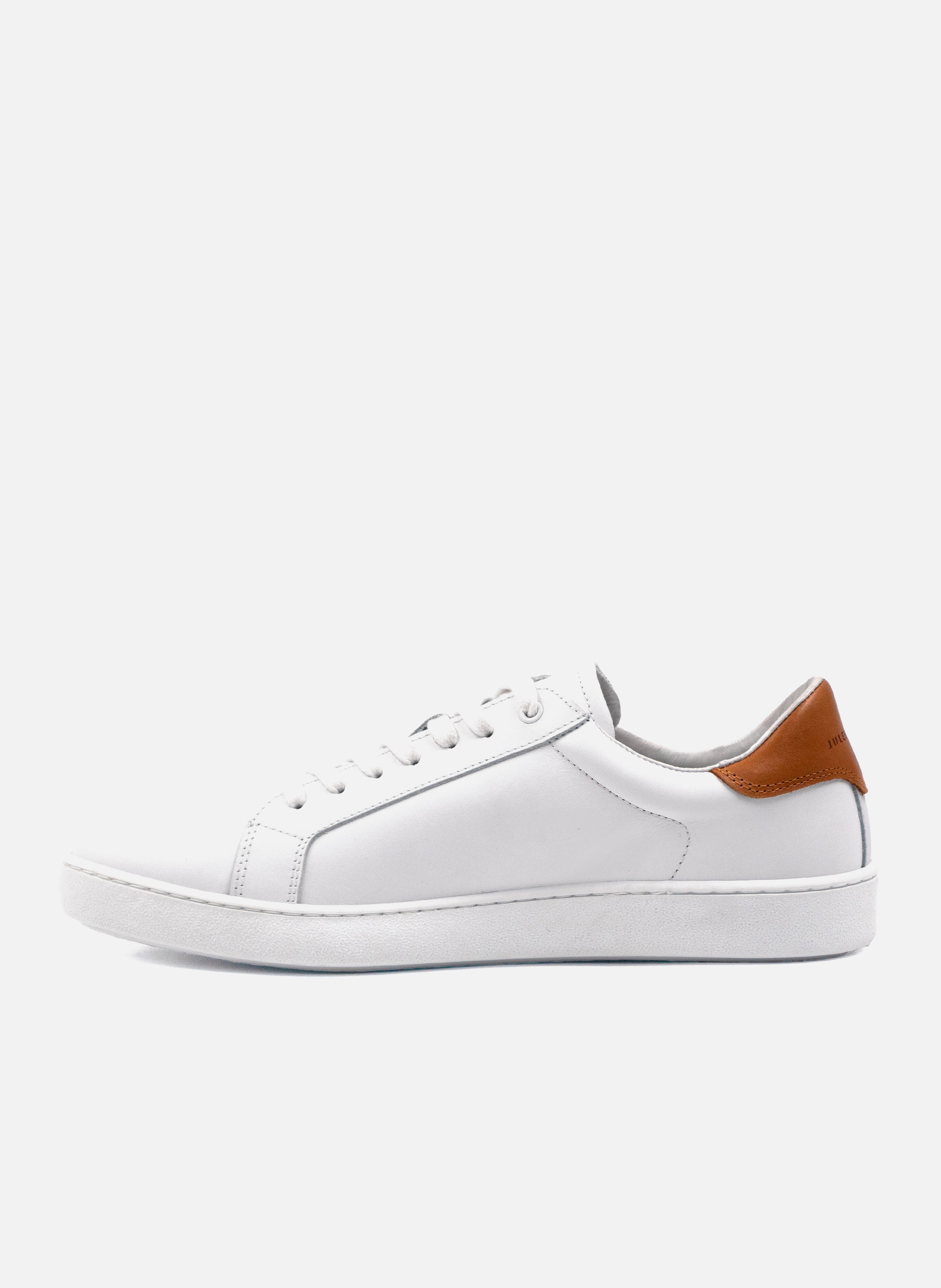 Lace-up leather tennis shoes JULES & JENN White