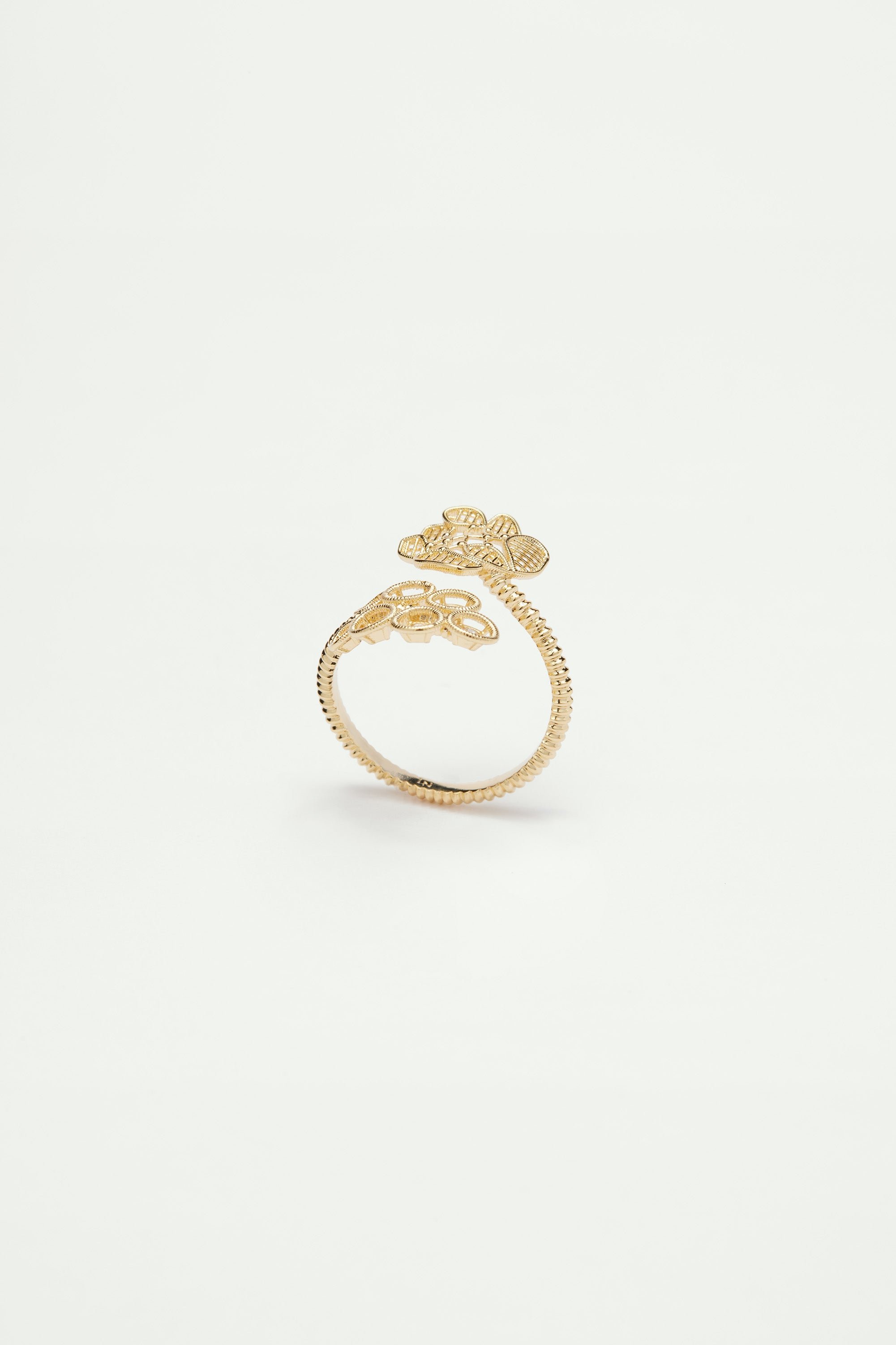 Adjustable gold wire ring LES NEREIDES Yellow