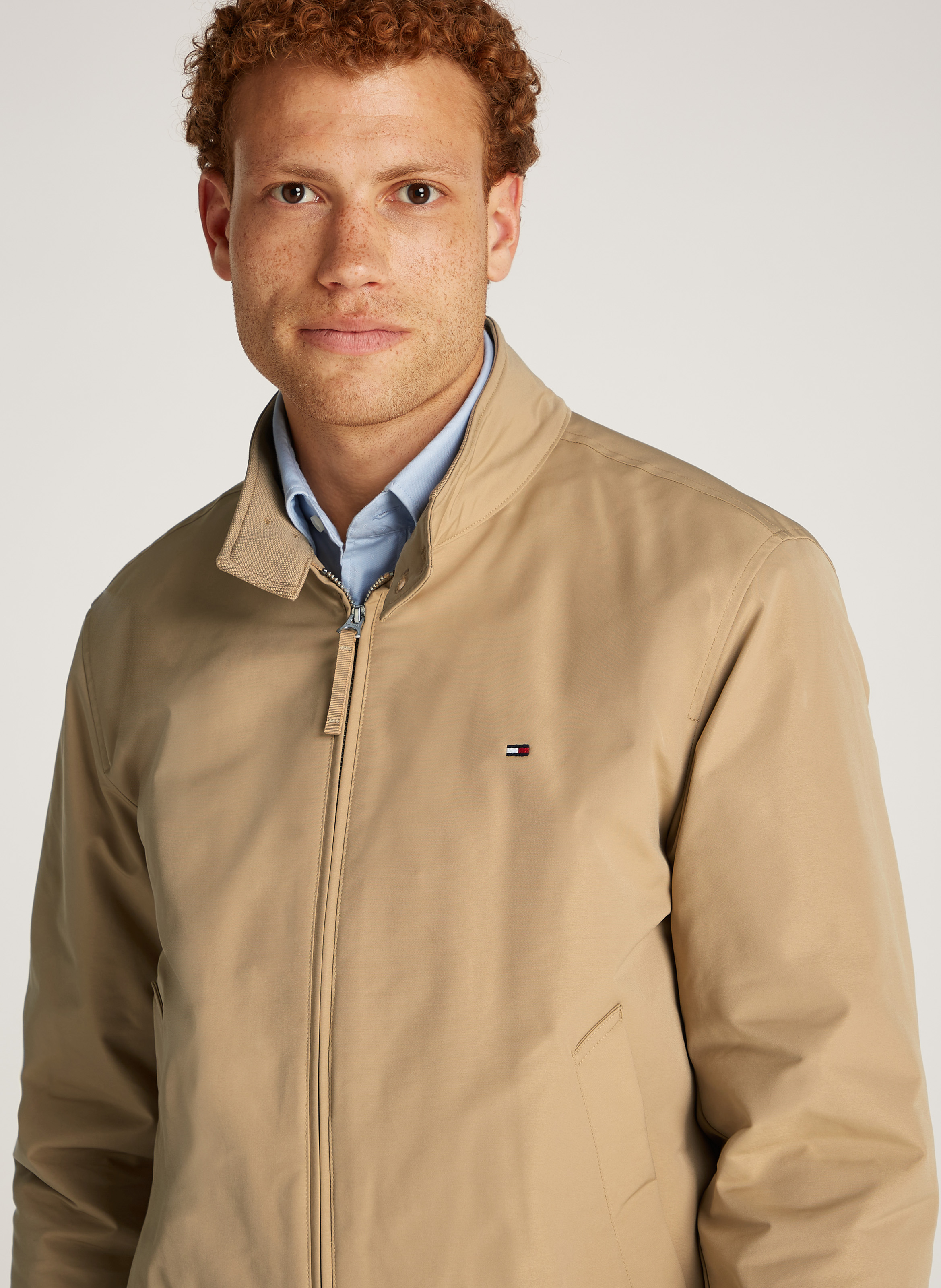 Veste ample à col montant boutonné TOMMY HILFIGER Beige