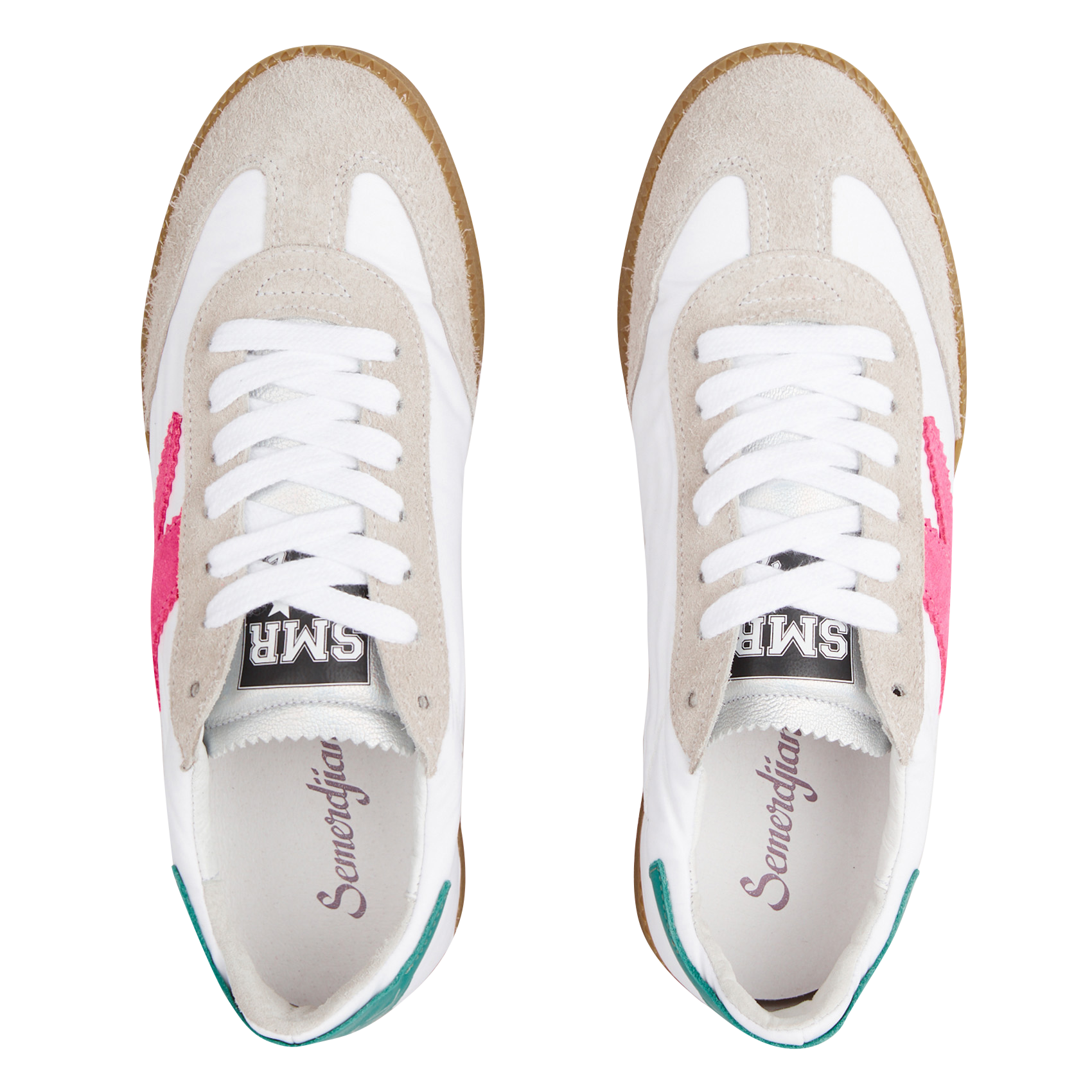 Baskets basses bi-matière SEMERDJIAN - SMR Blanc