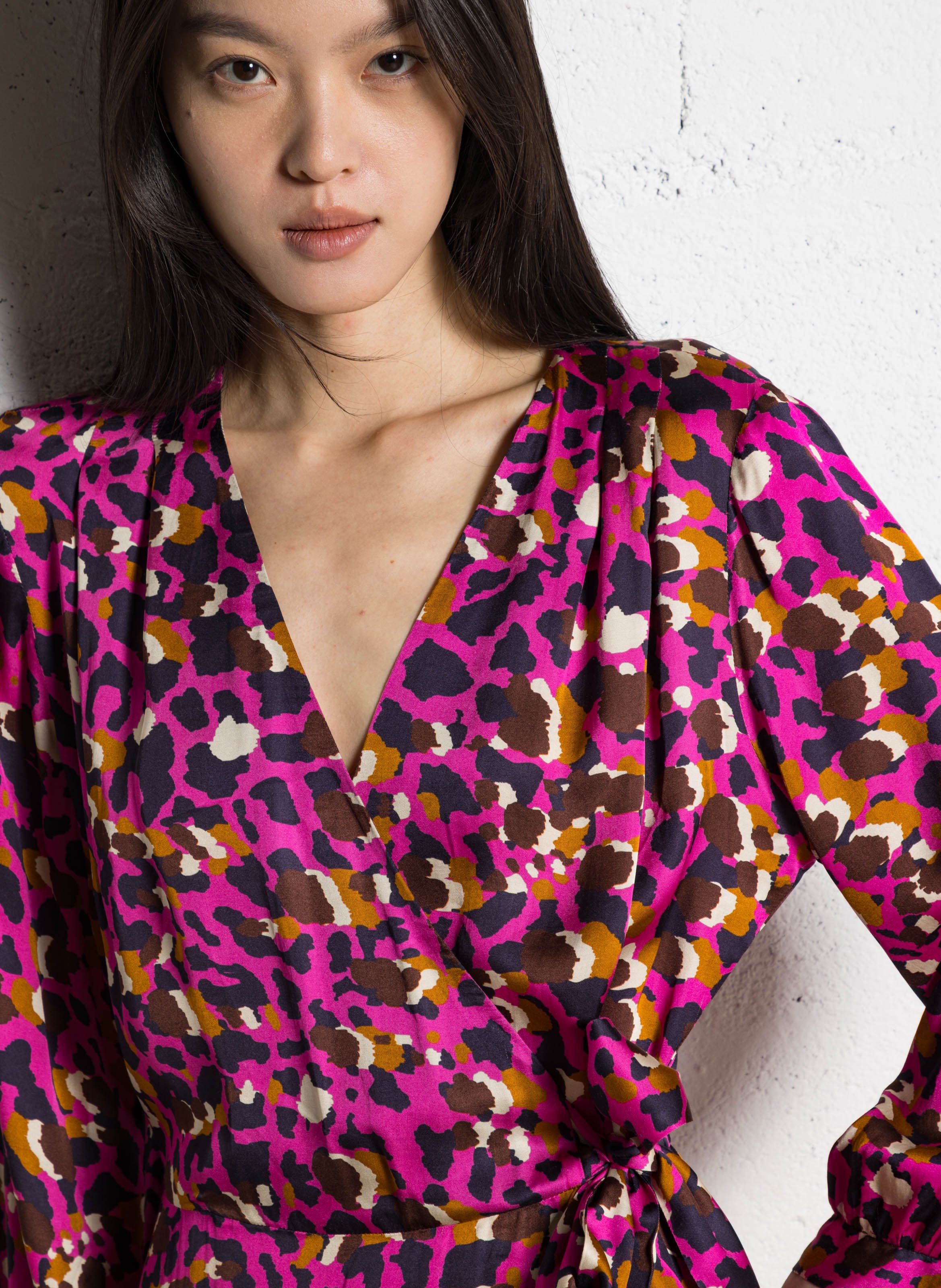 Crepe dress ONE STEP Pink